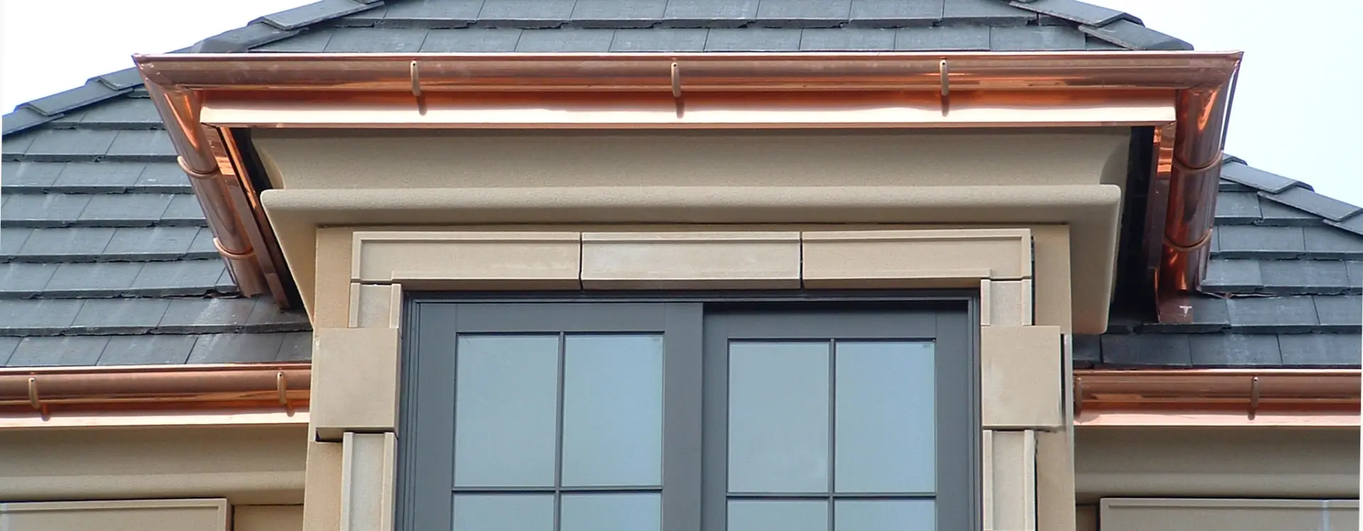 Bubble skylights on brown roof