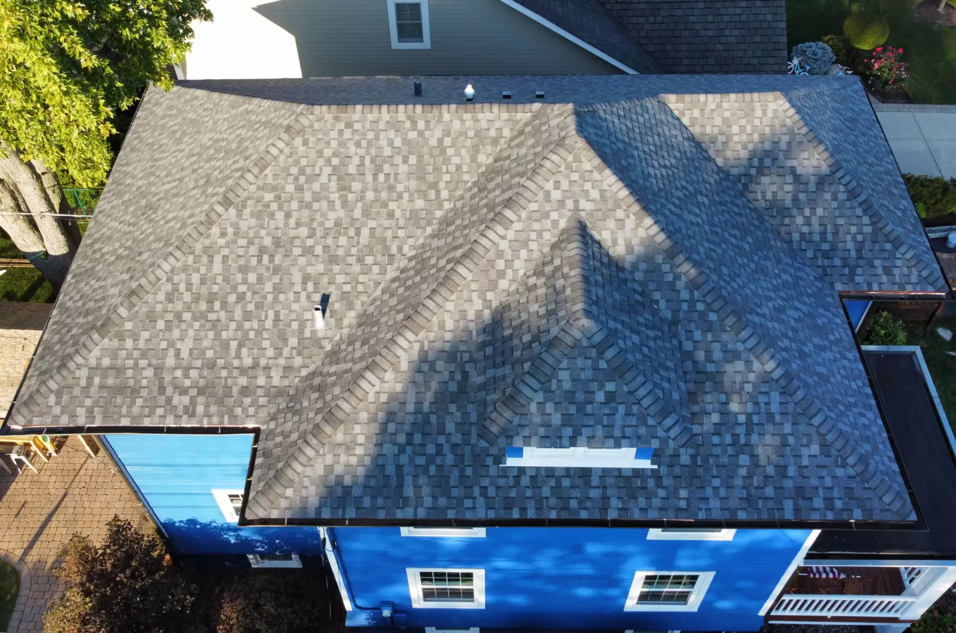 Bubble skylights on brown roof