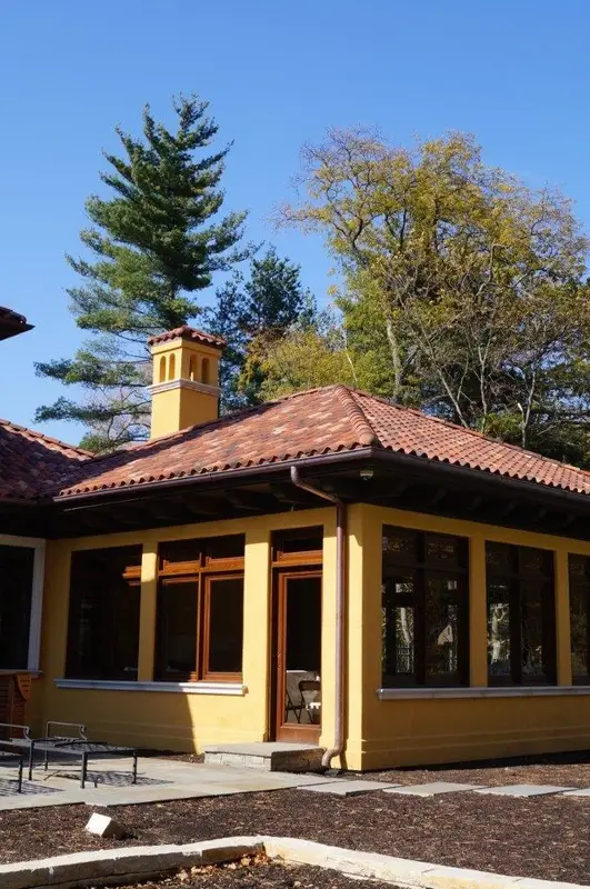 Bubble skylights on brown roof