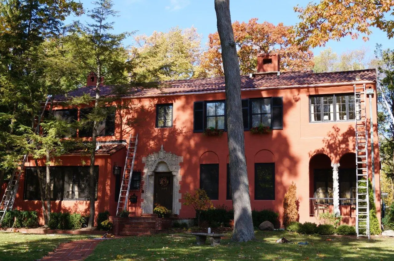 Bubble skylights on brown roof