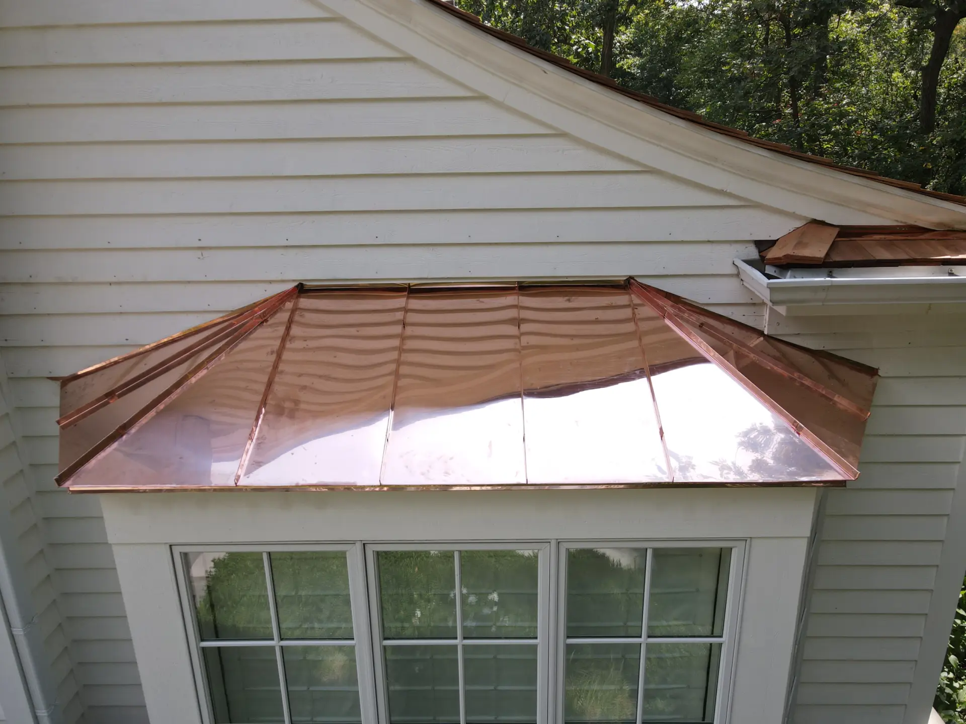 Bubble skylights on brown roof