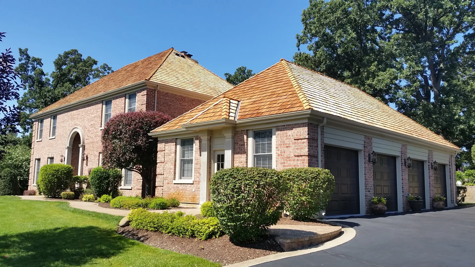 Bubble skylights on brown roof