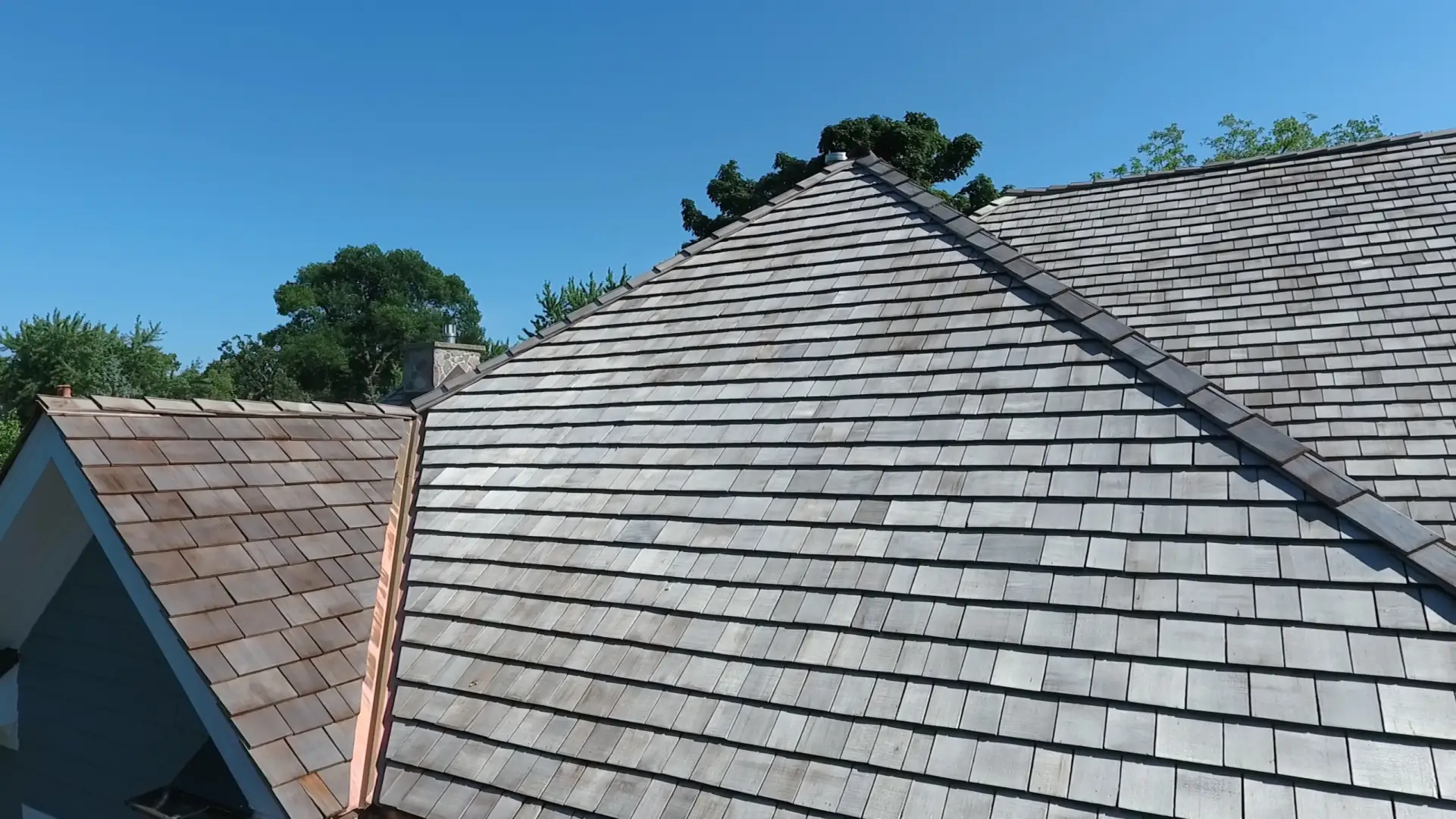 Bubble skylights on brown roof
