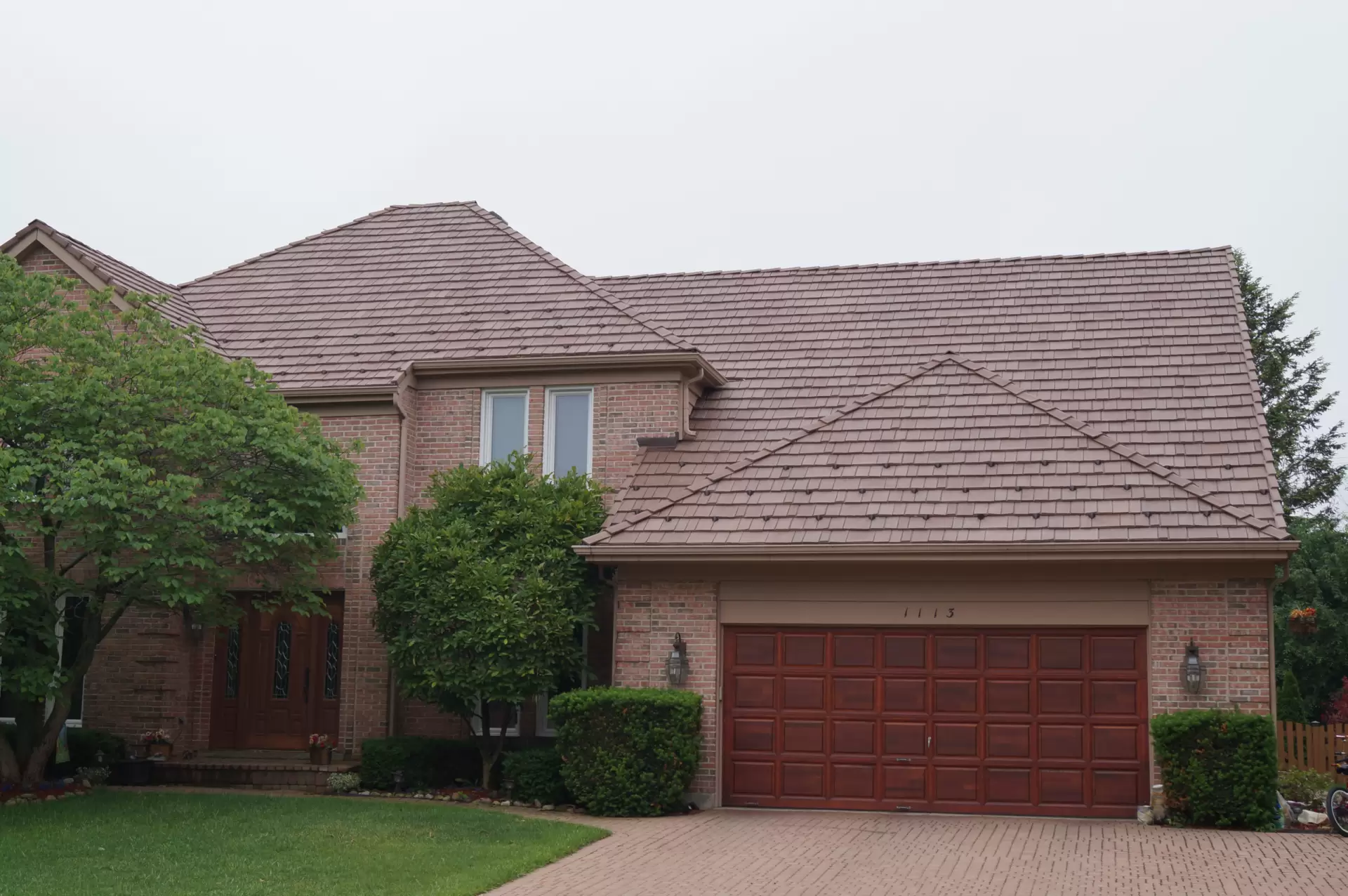 Large grid skylight over pool