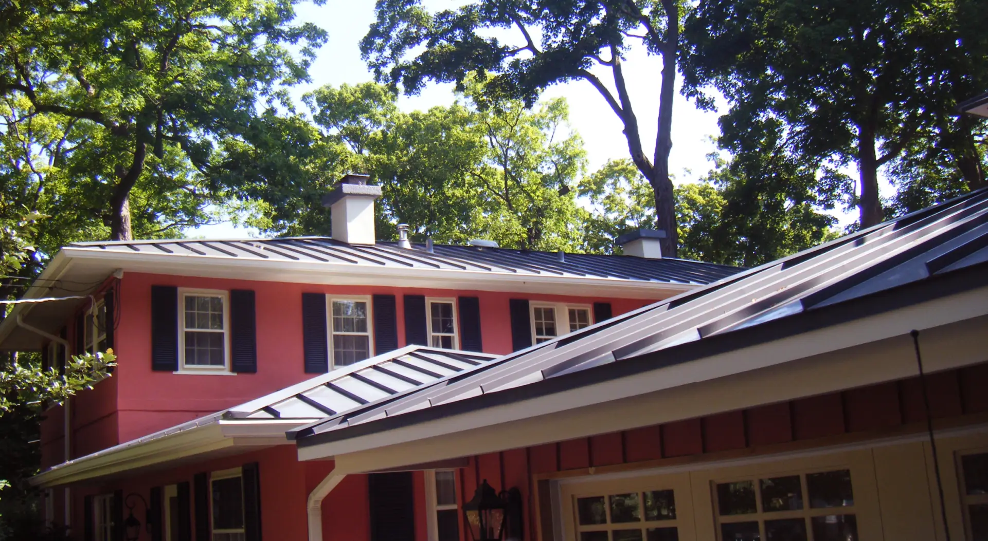 Bubble skylights on brown roof