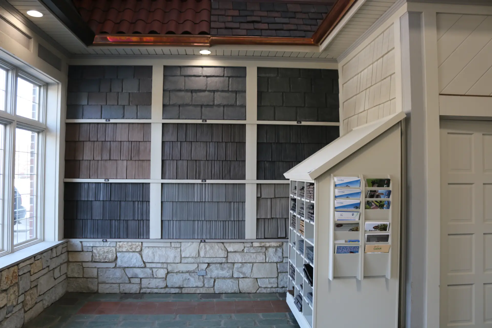 Bubble skylights on brown roof