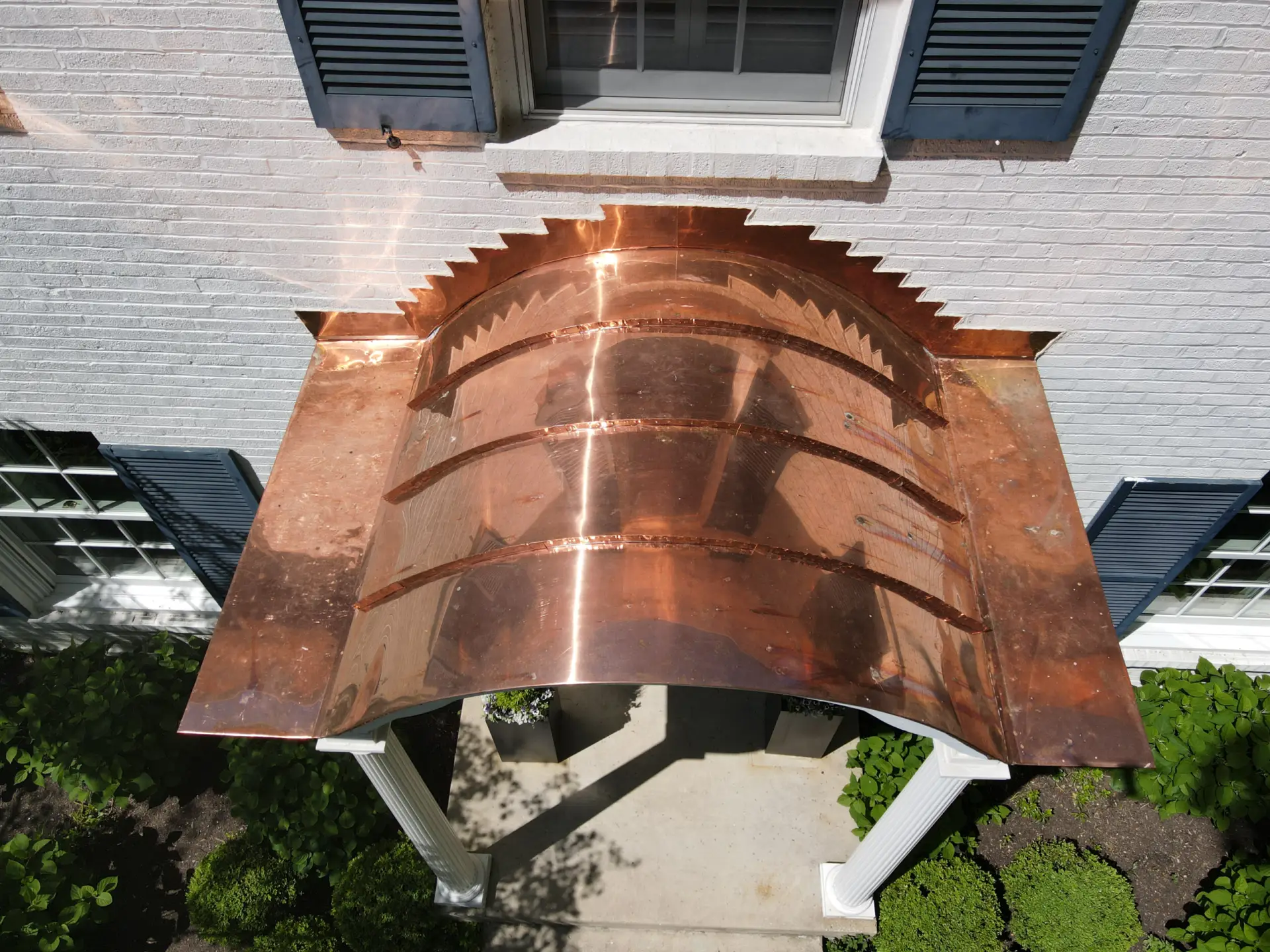 Bubble skylights on brown roof