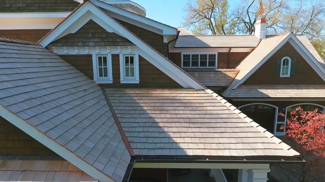 Bubble skylights on brown roof