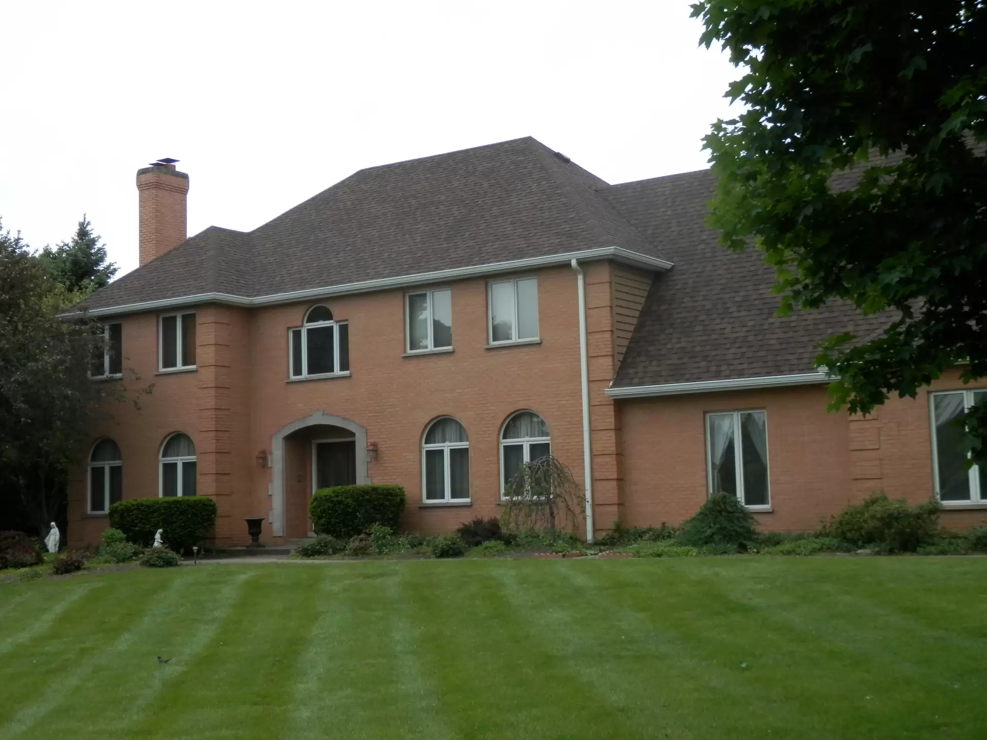 Bubble skylights on brown roof