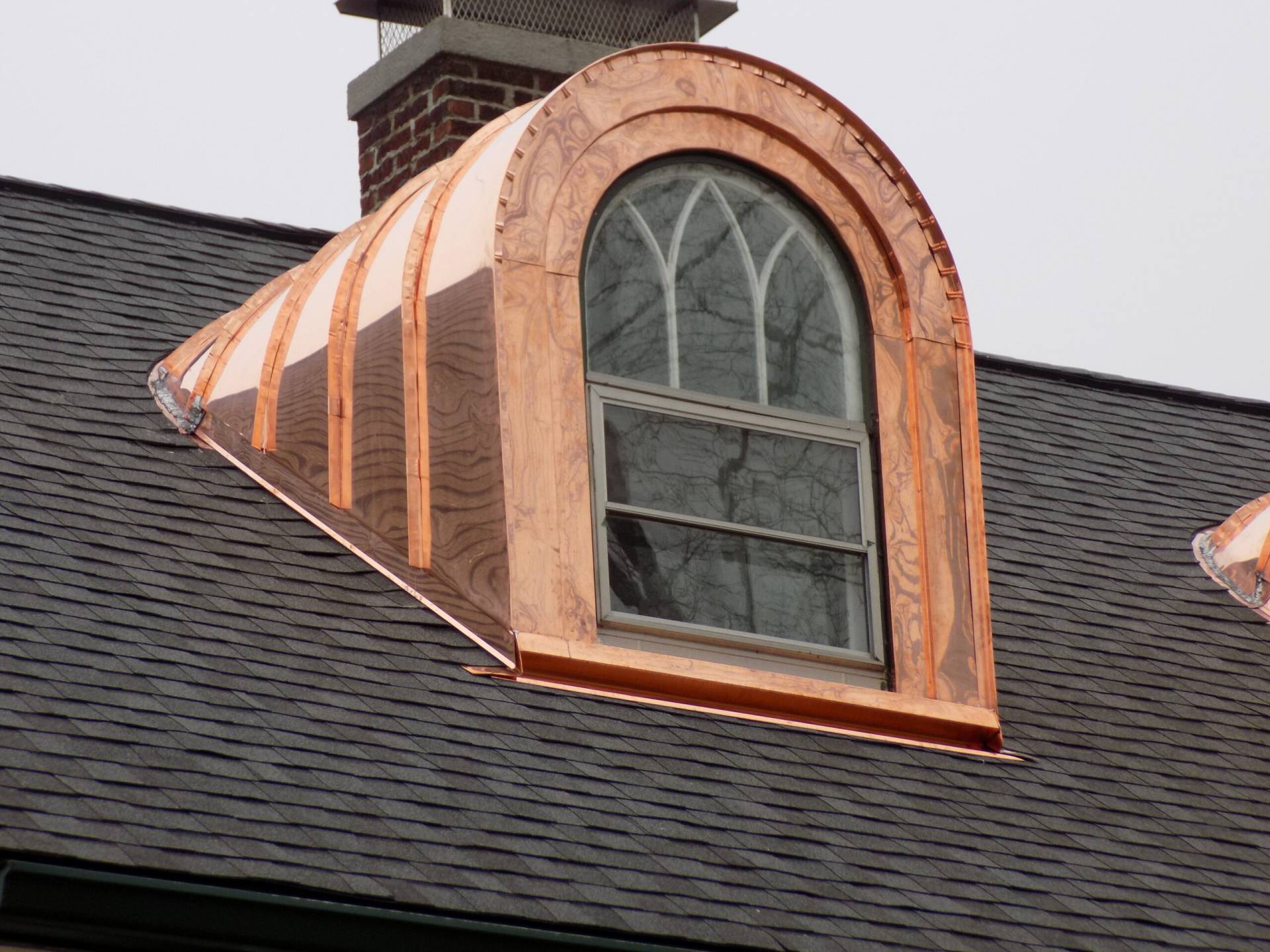 Bubble skylights on brown roof