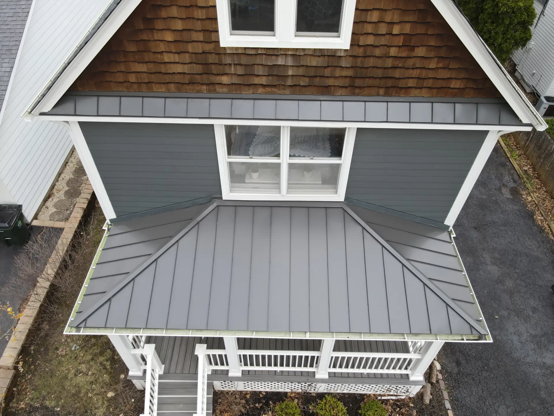 Bubble skylights on brown roof