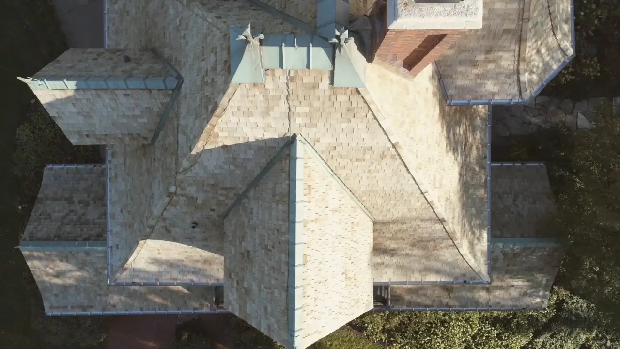 Bubble skylights on brown roof