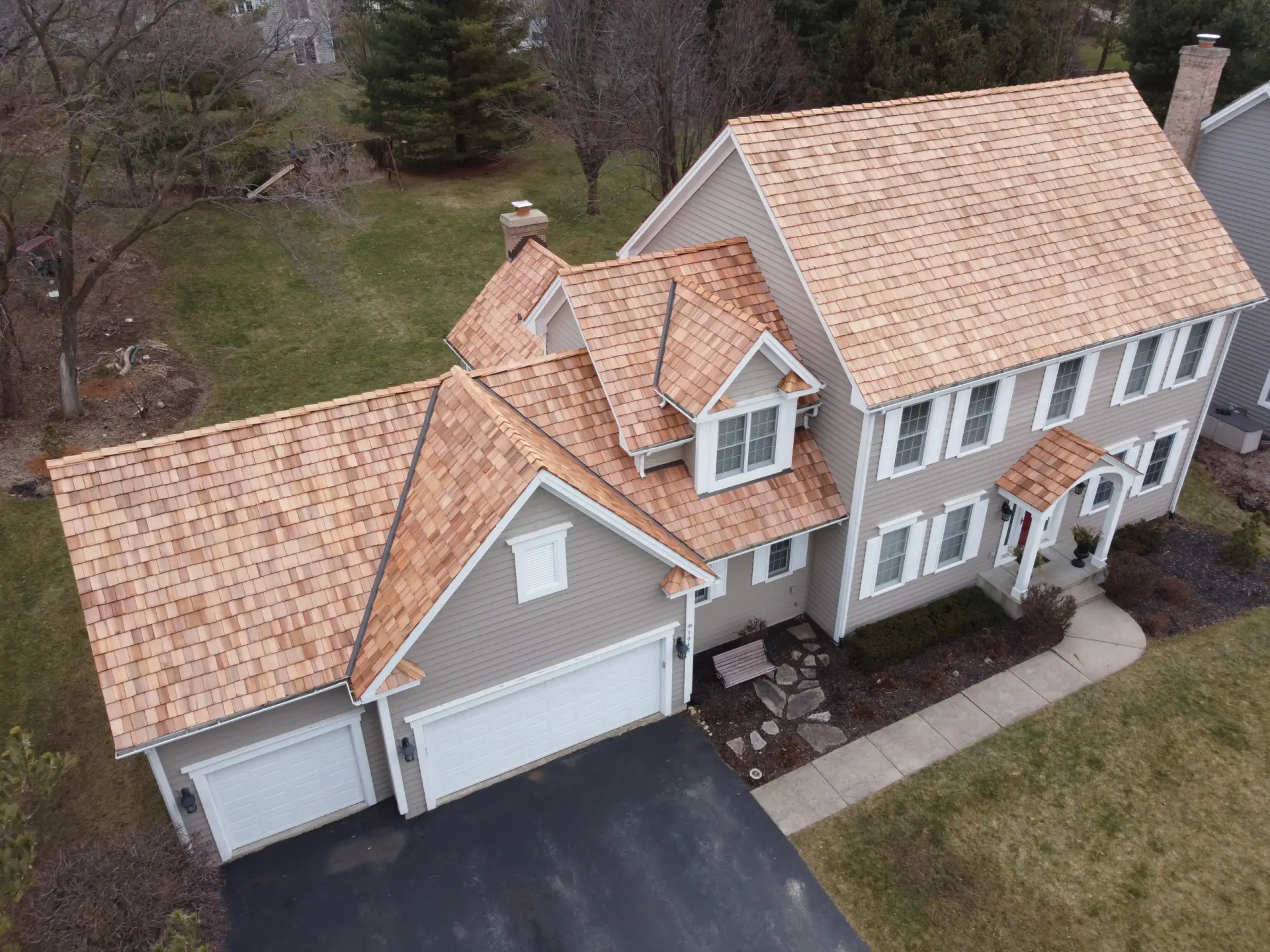 Bubble skylights on brown roof