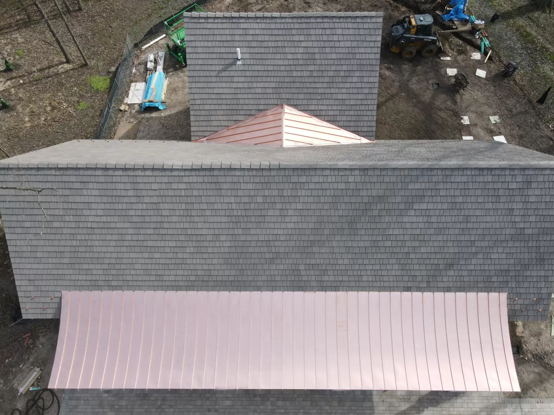 Large grid skylight over pool