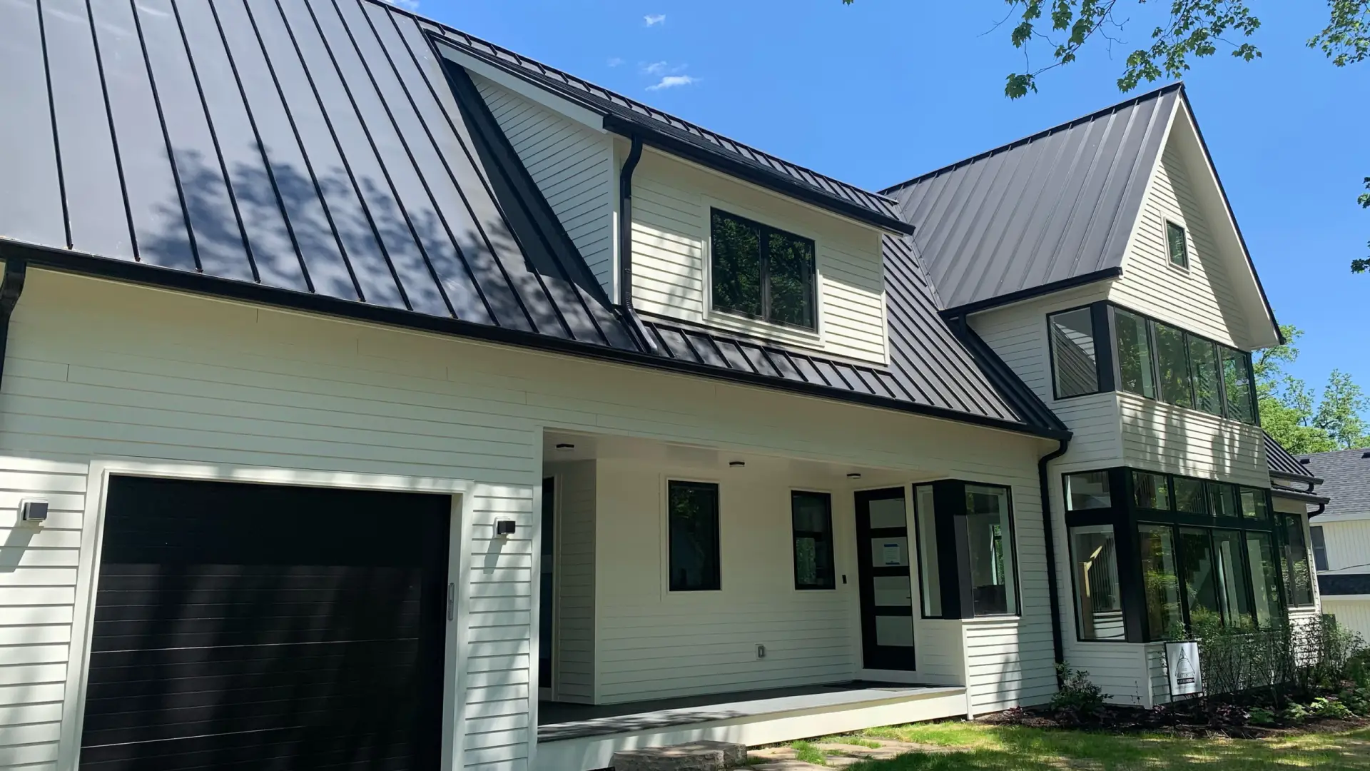 Bubble skylights on brown roof