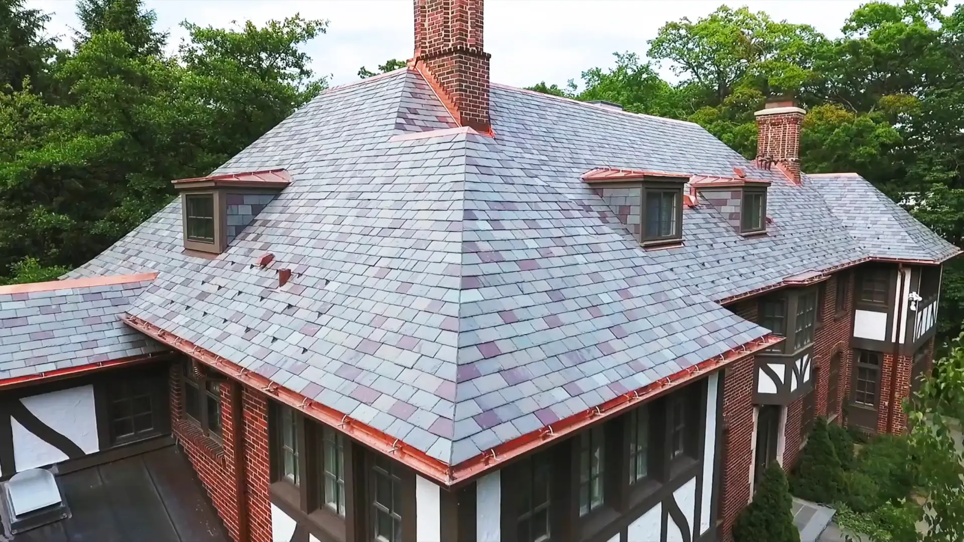 Bubble skylights on brown roof
