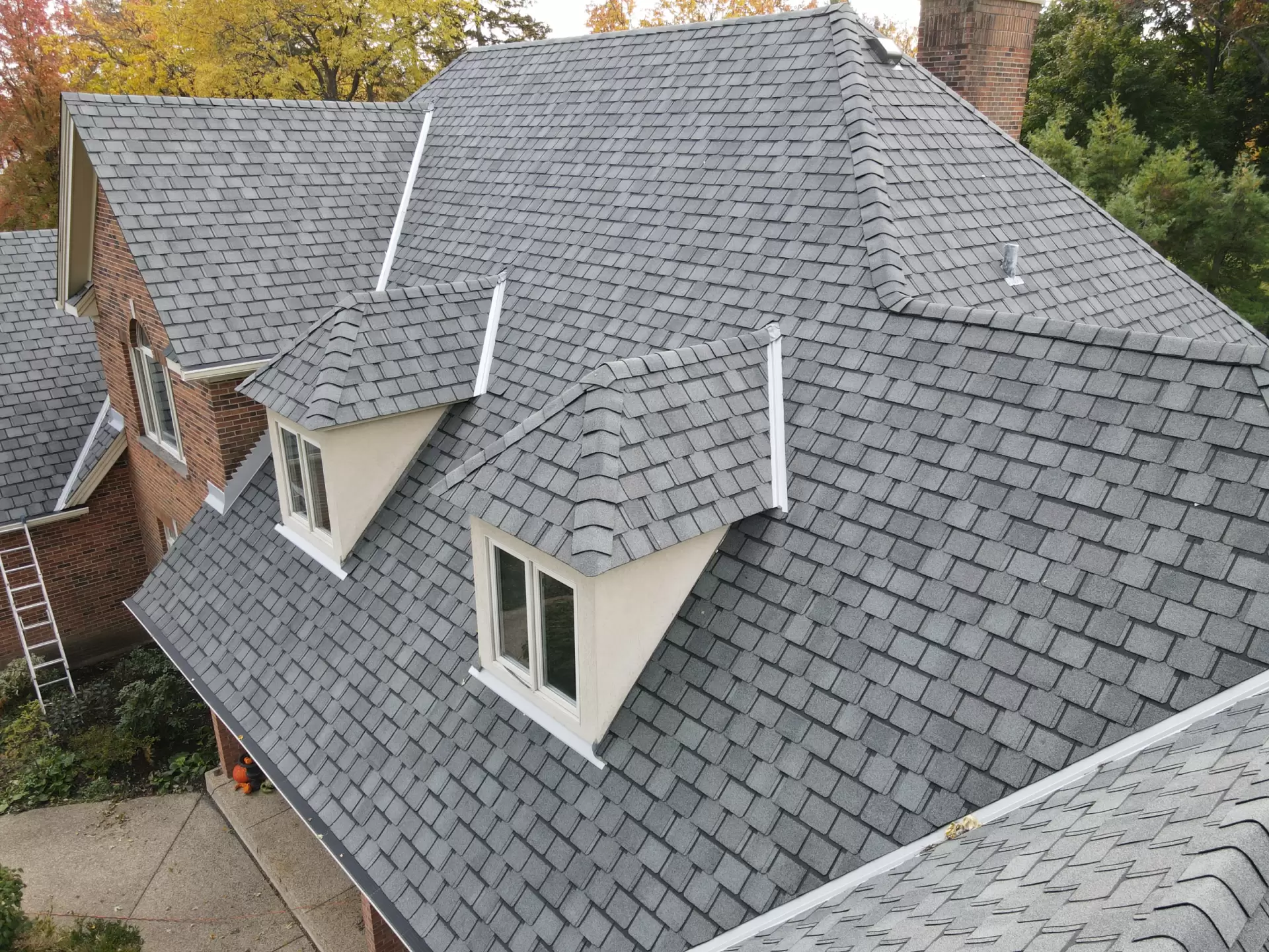 Bubble skylights on brown roof