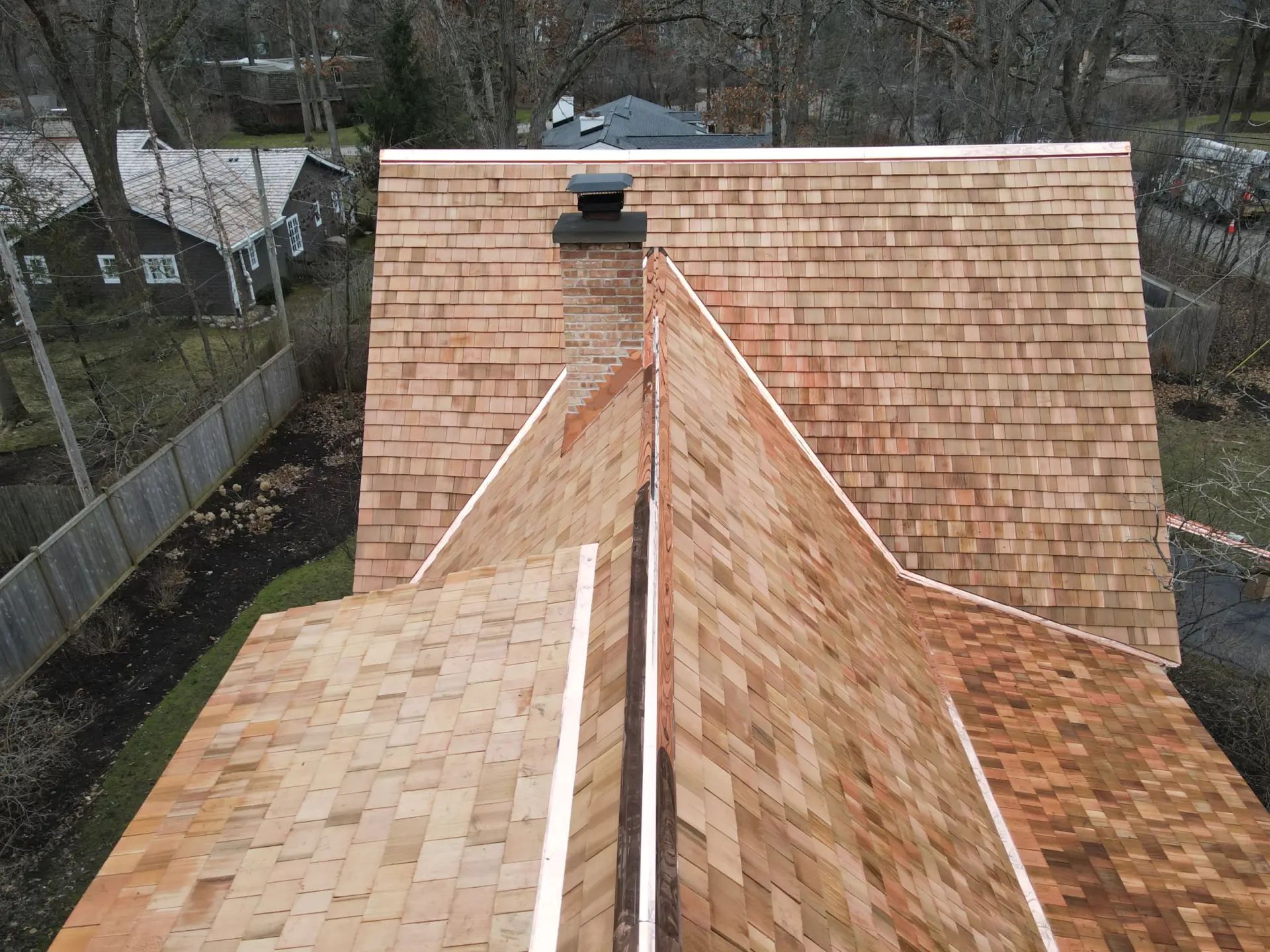 Bubble skylights on brown roof