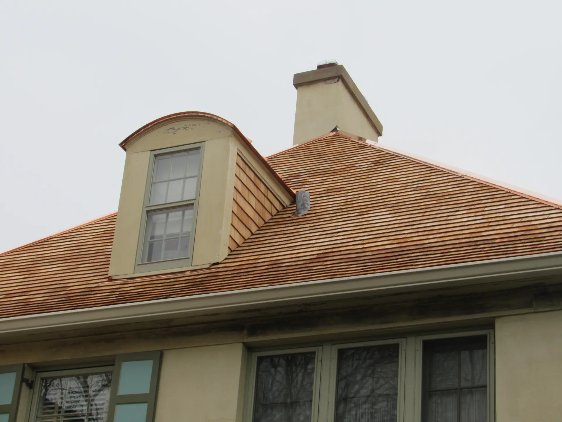 Bubble skylights on brown roof