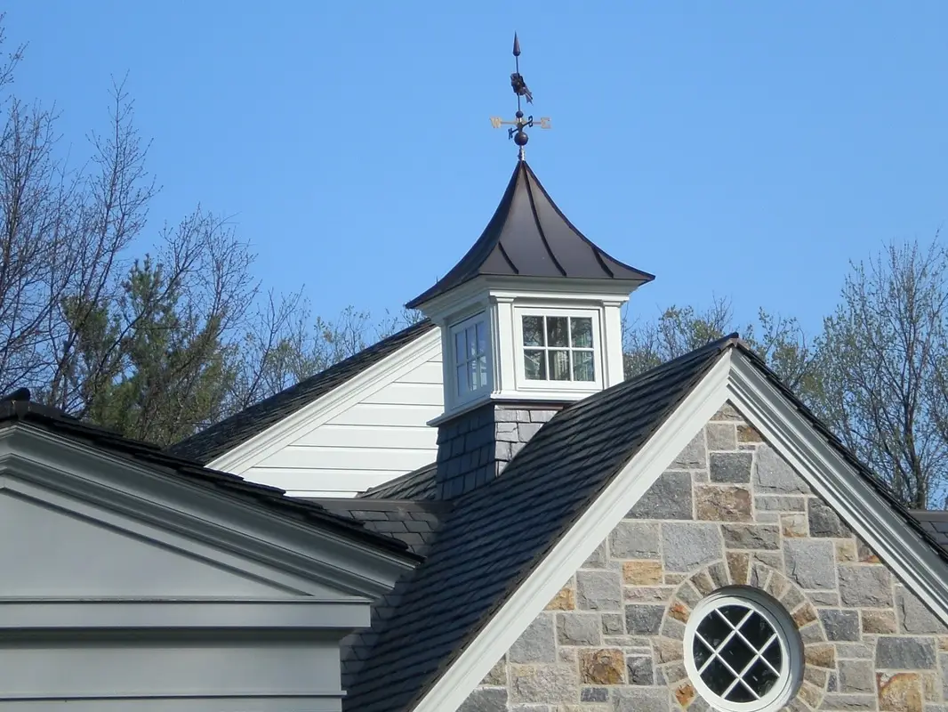 Bubble skylights on brown roof