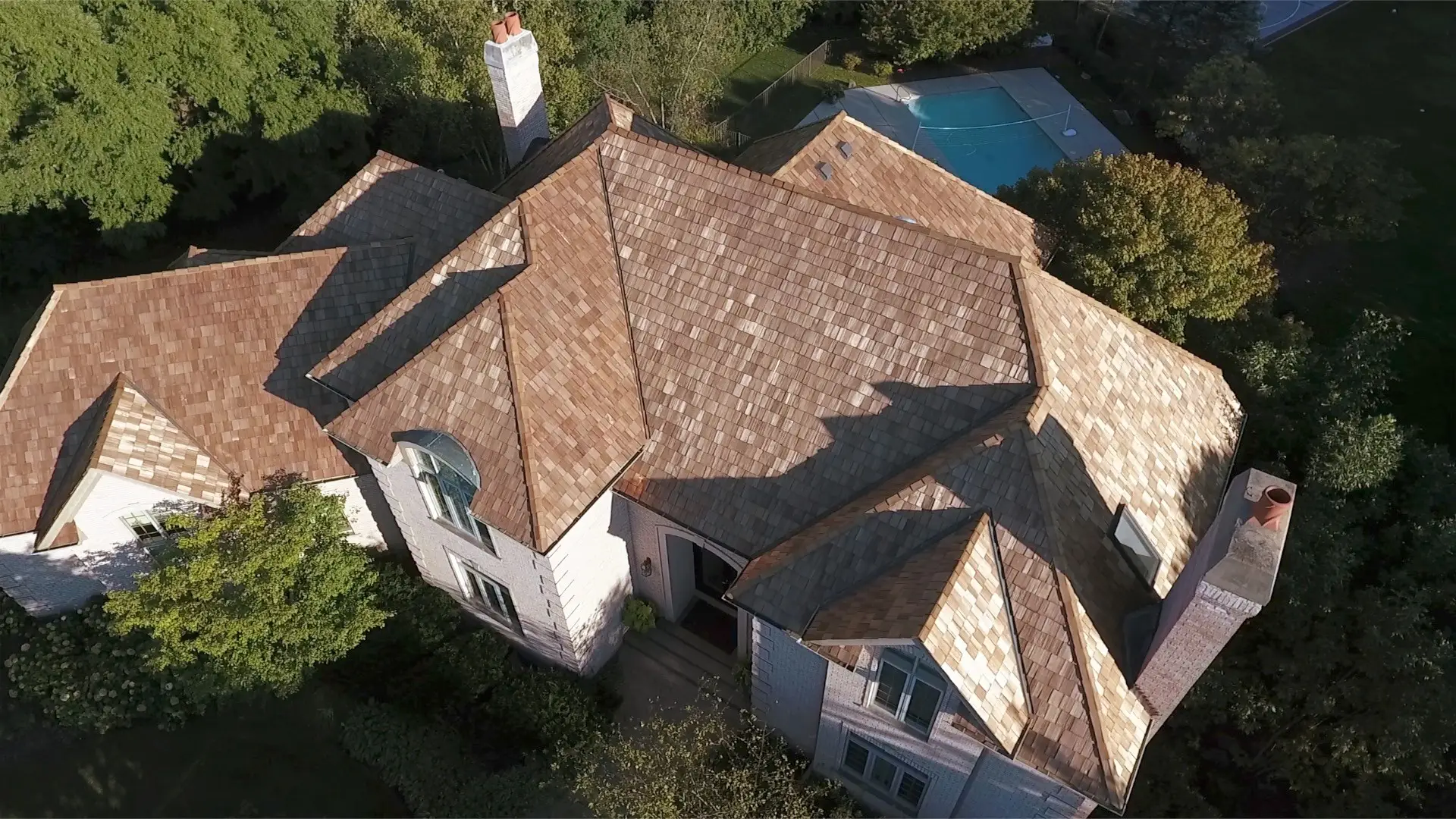 Bubble skylights on brown roof