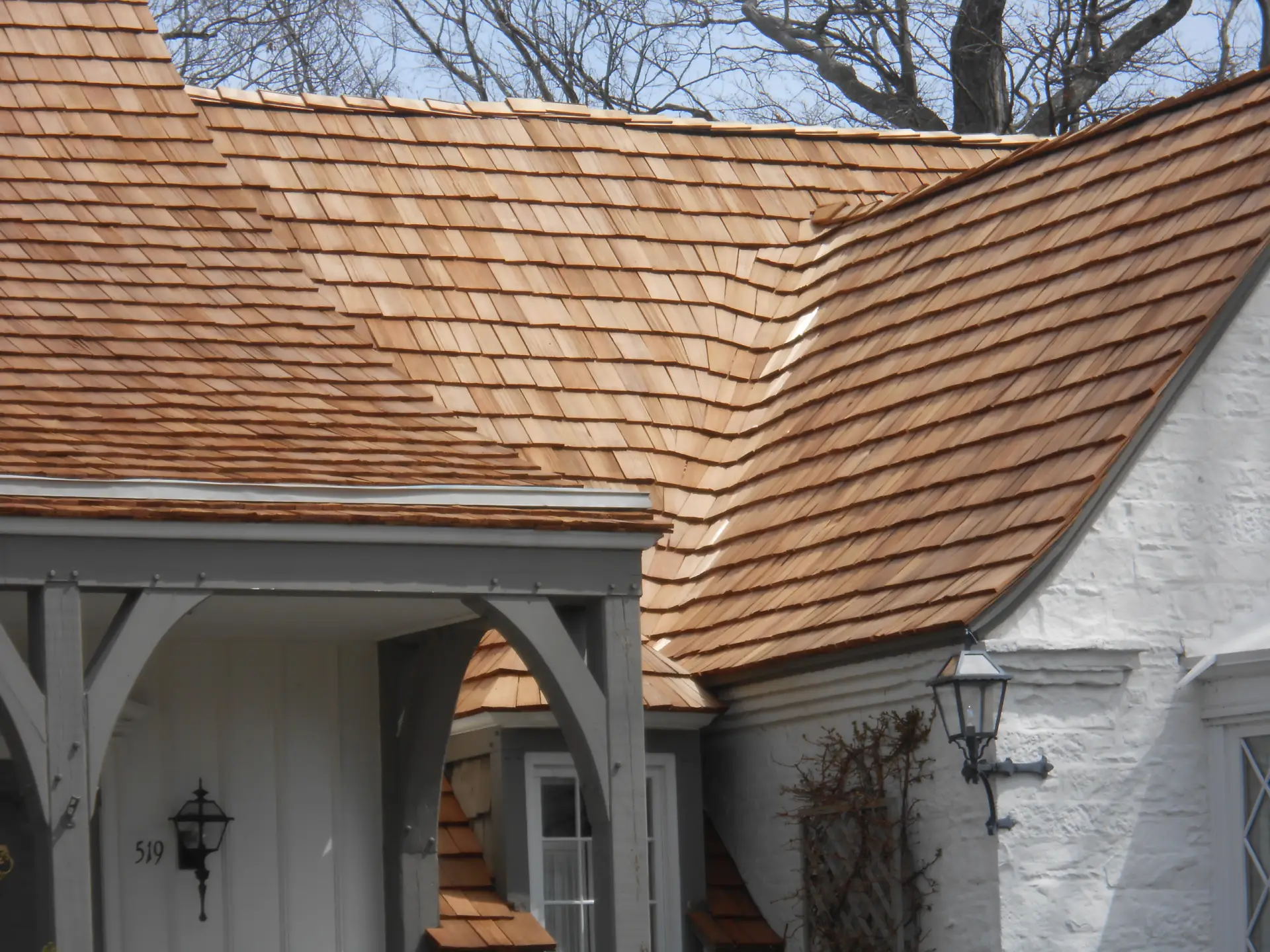 Bubble skylights on brown roof