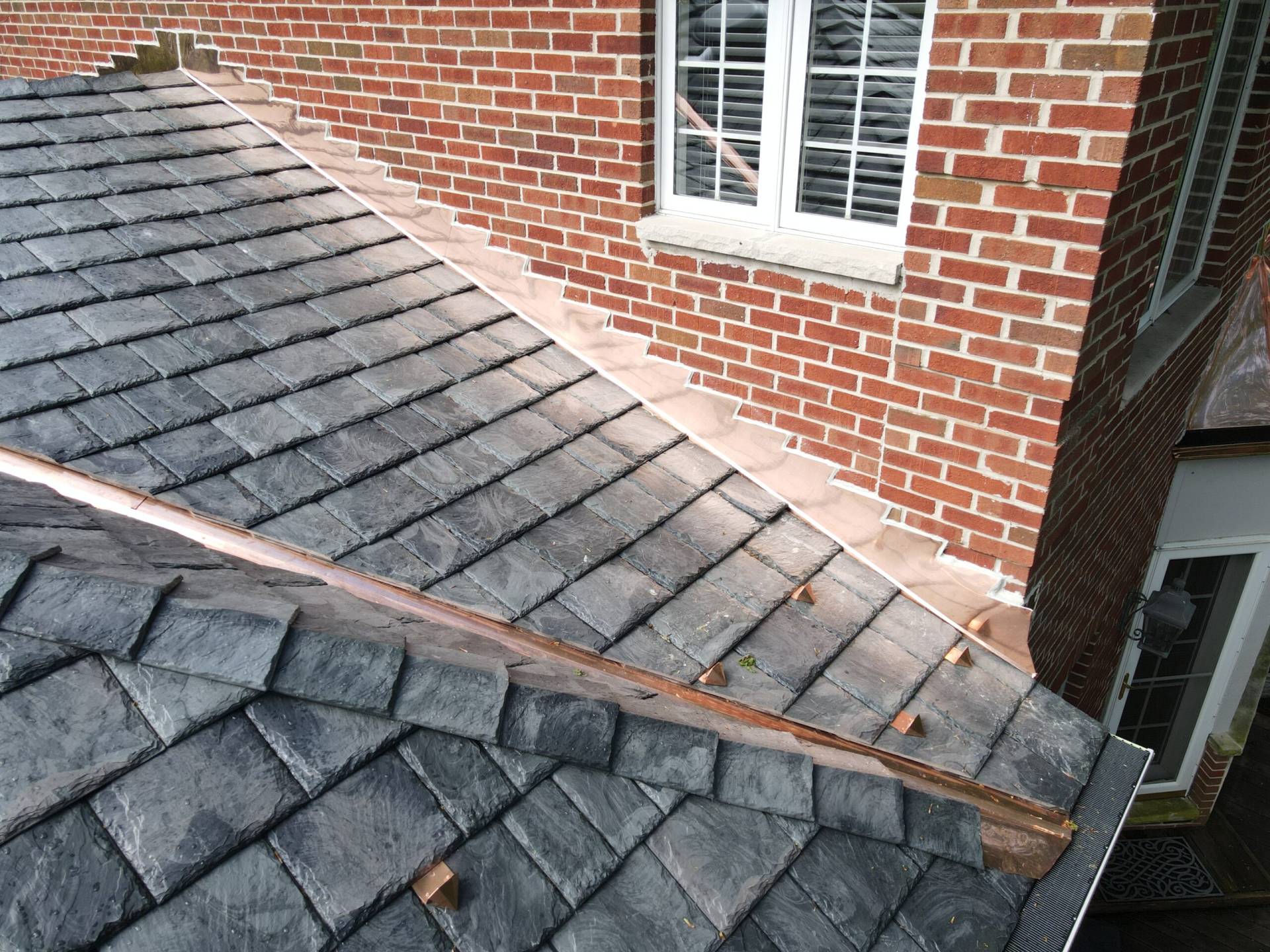 Bubble skylights on brown roof
