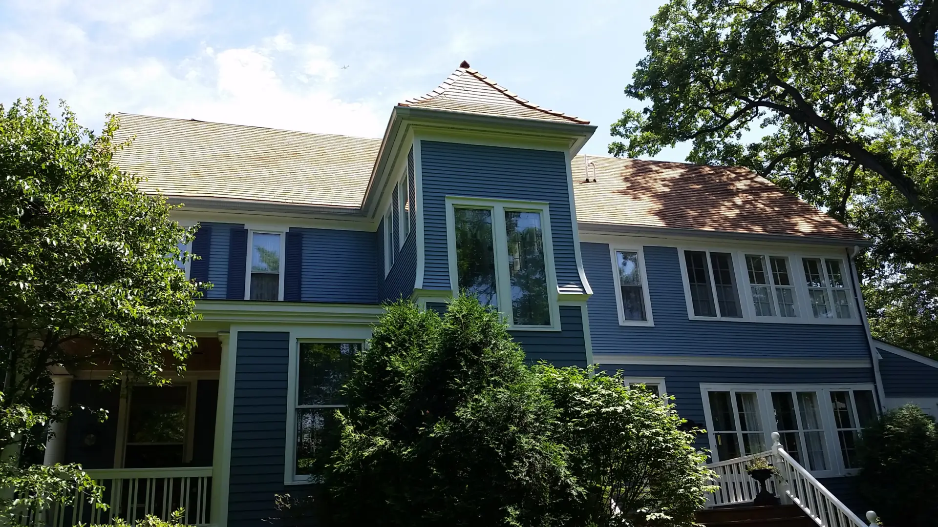 Bubble skylights on brown roof