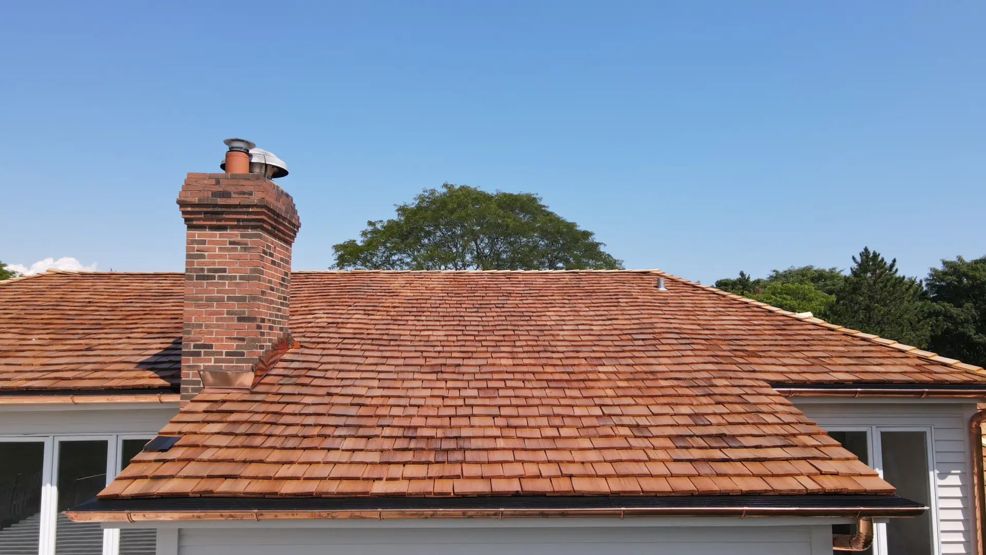 Bubble skylights on brown roof