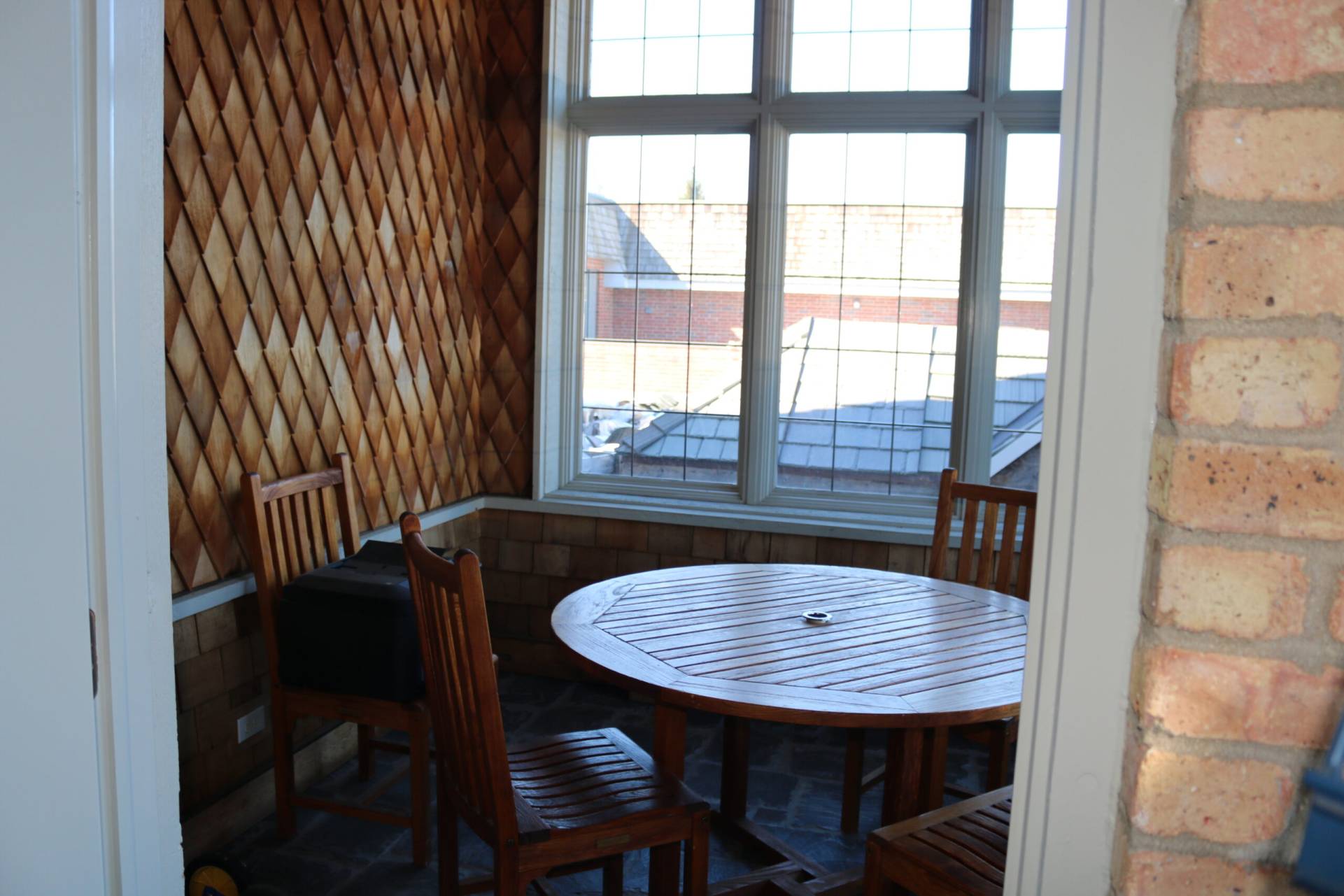 Bubble skylights on brown roof