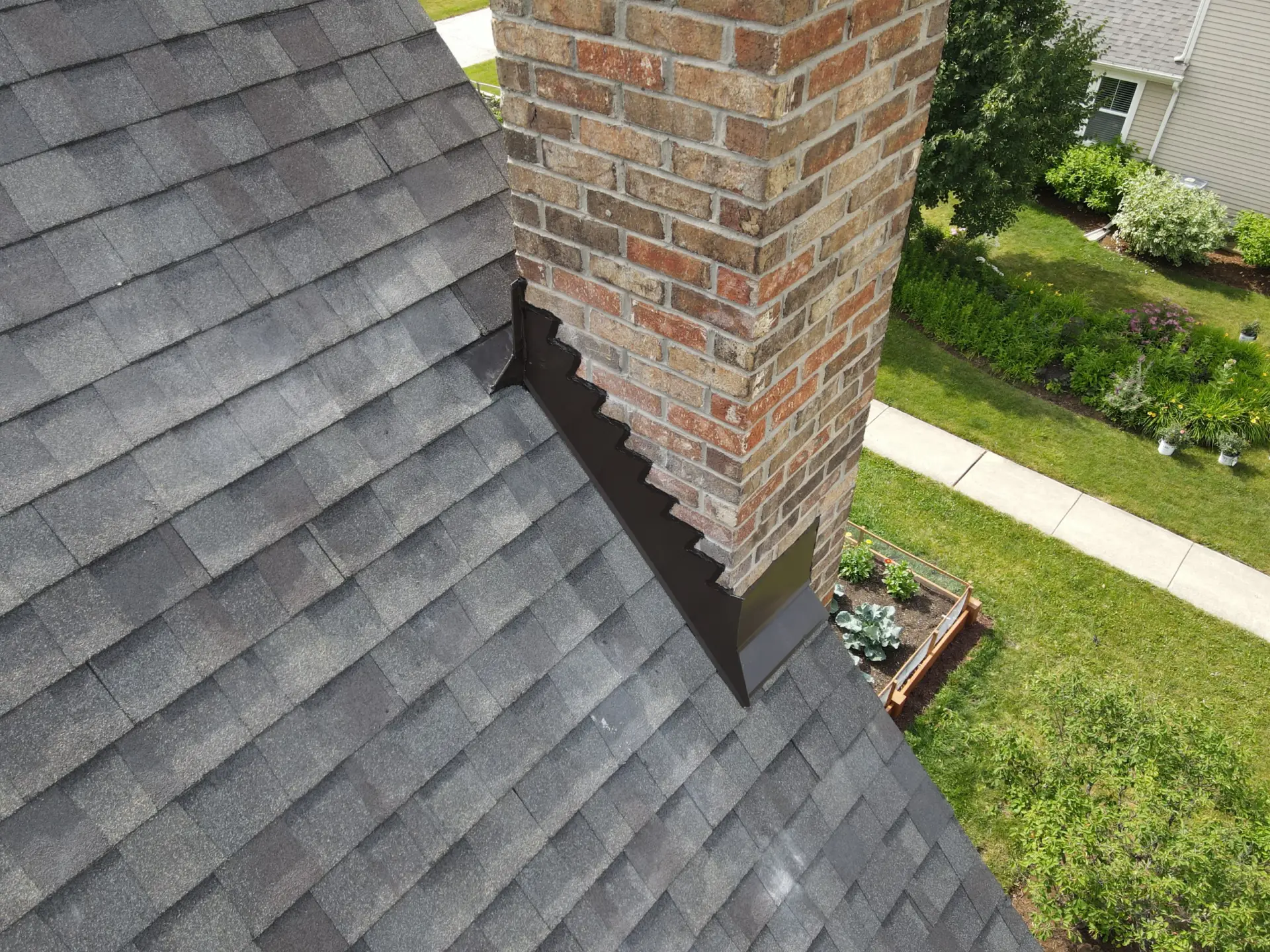 Bubble skylights on brown roof