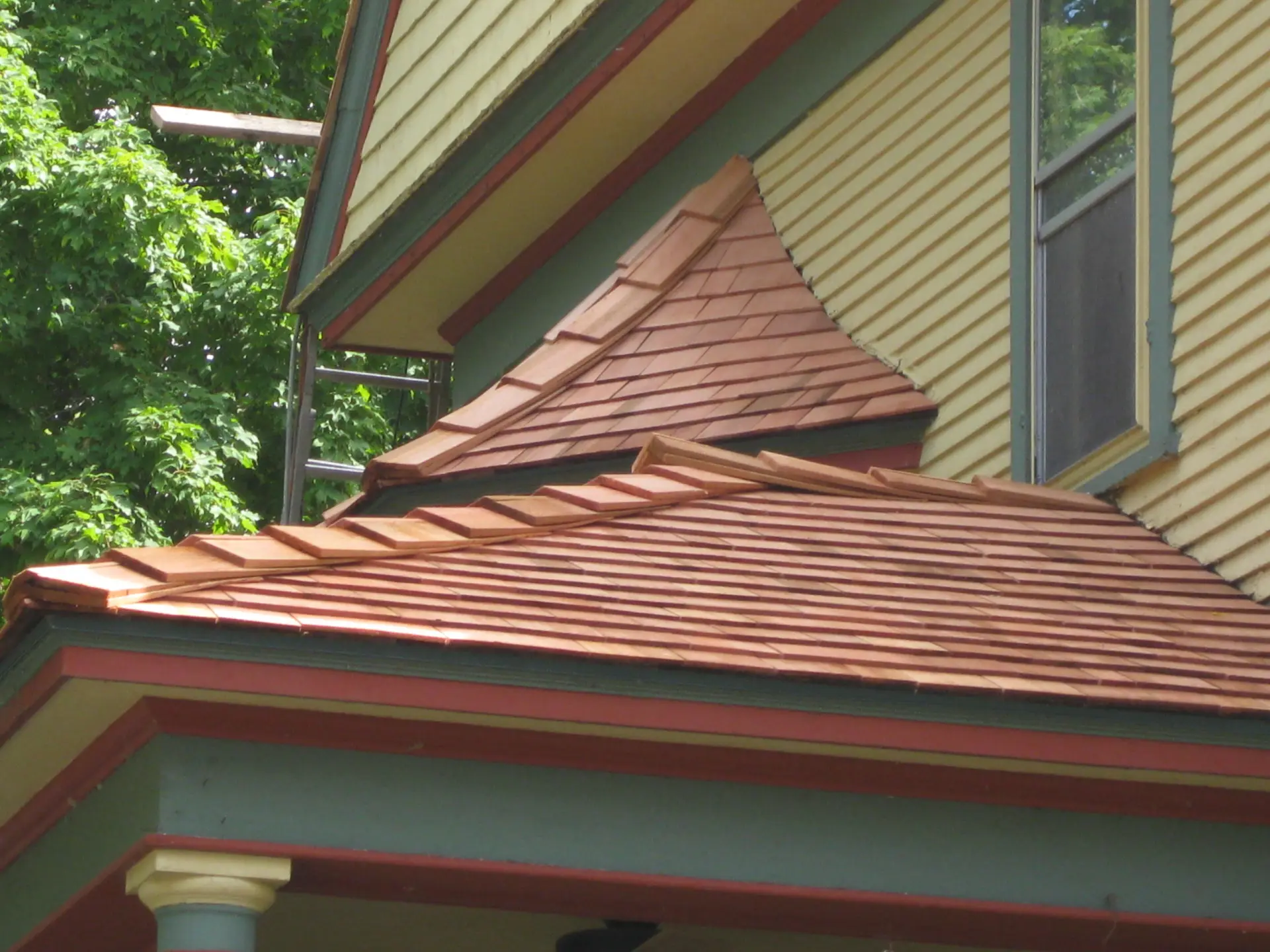 Bubble skylights on brown roof