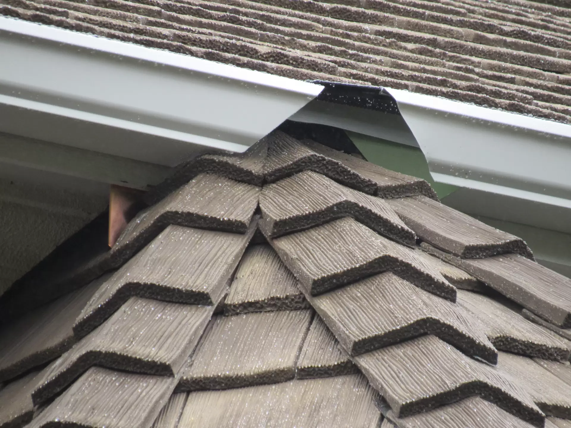 Bubble skylights on brown roof