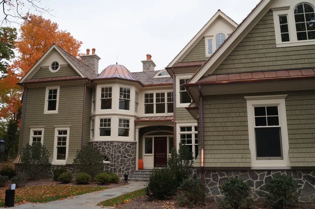 Bubble skylights on brown roof
