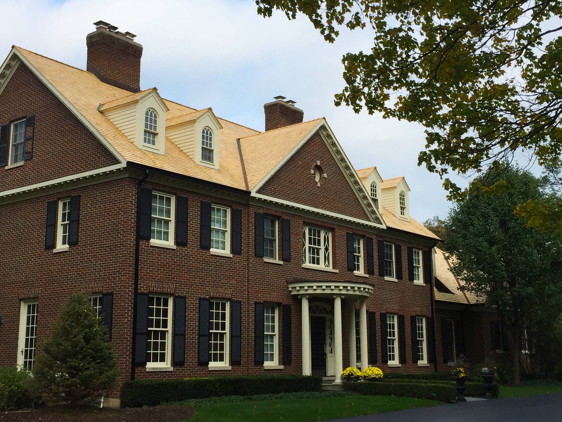 Bubble skylights on brown roof