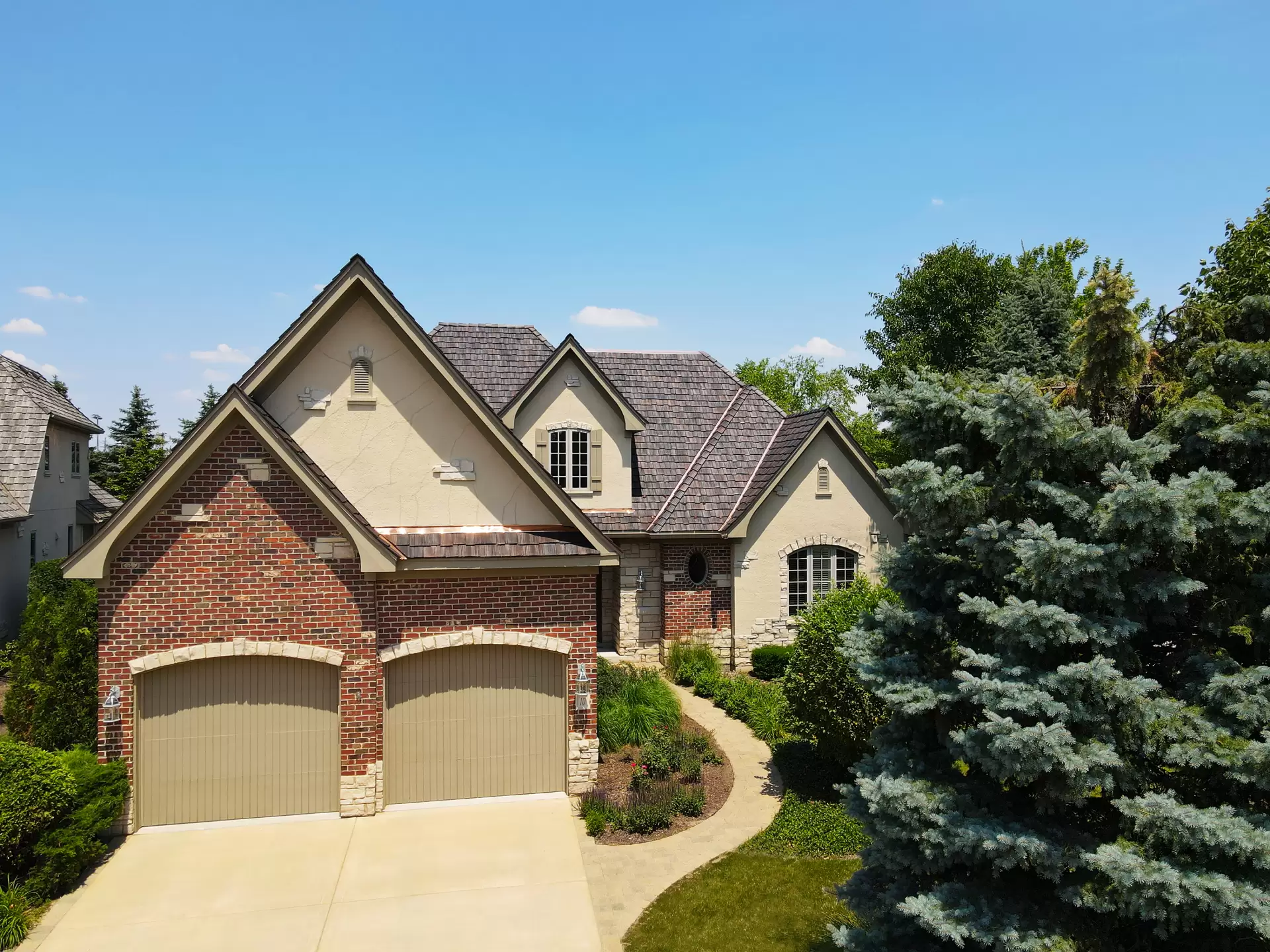 Large skylights on grey roof