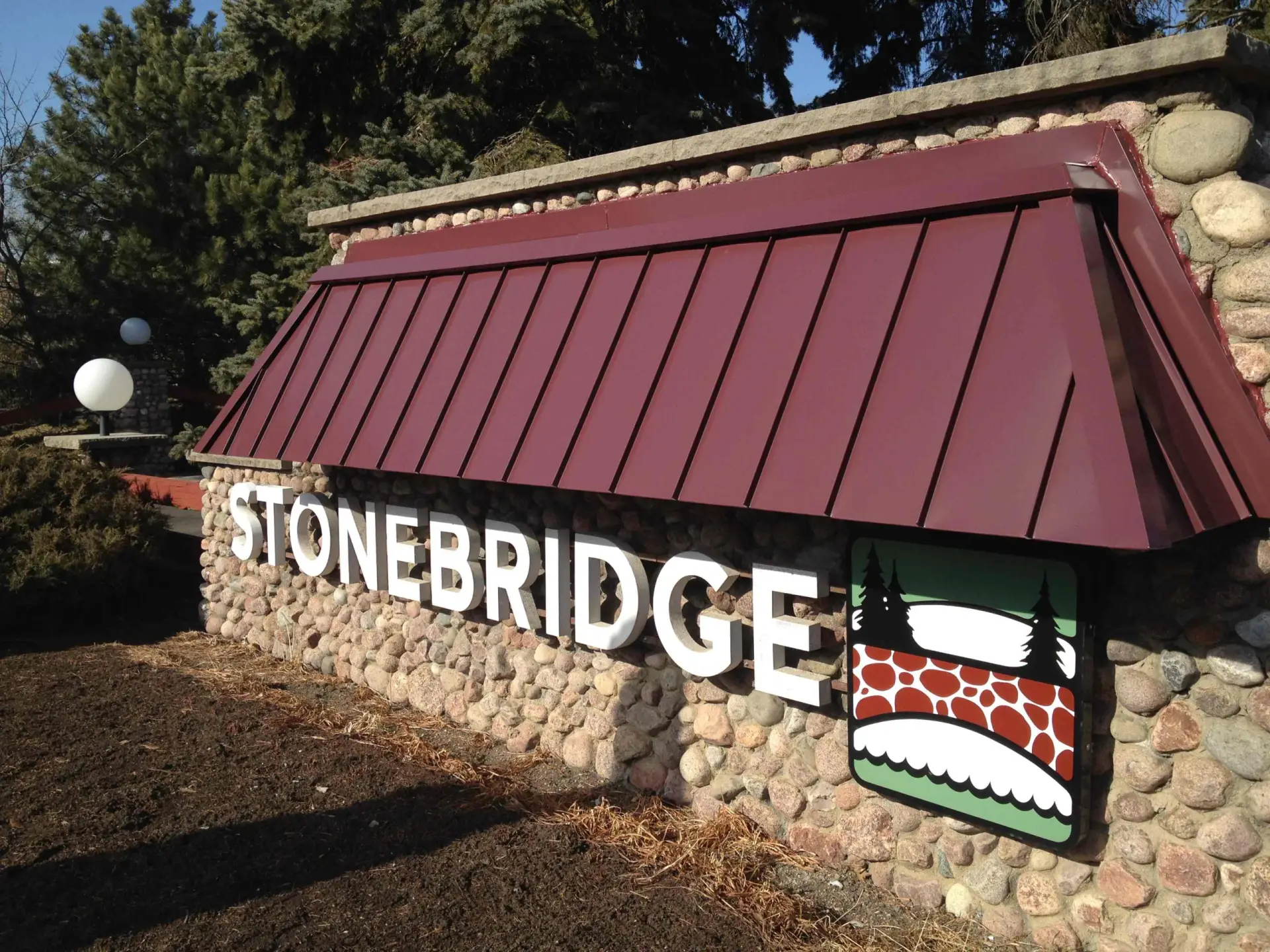 Bubble skylights on brown roof