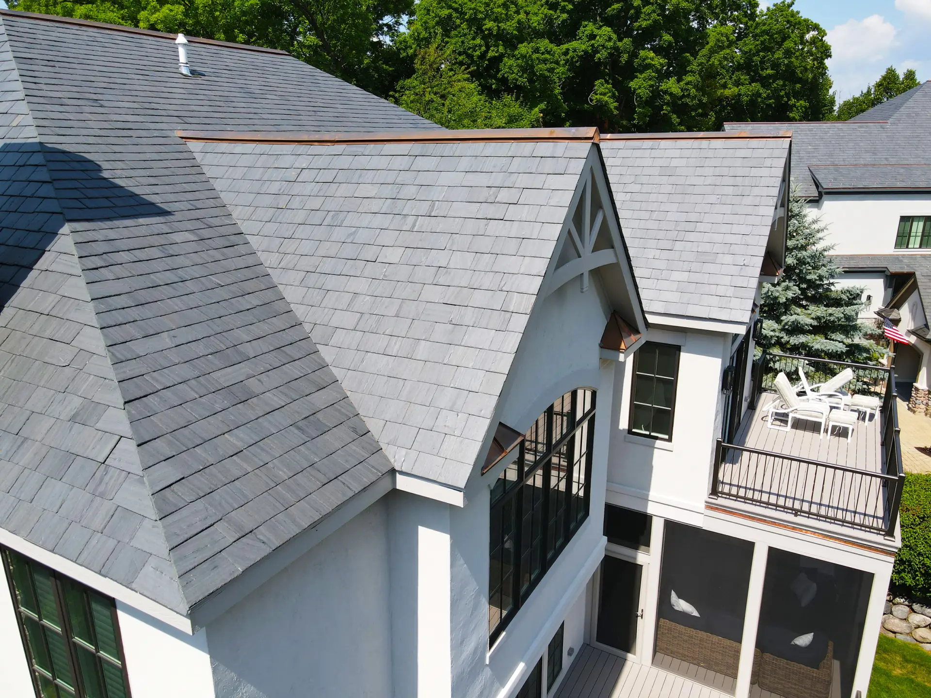 Bubble skylights on brown roof