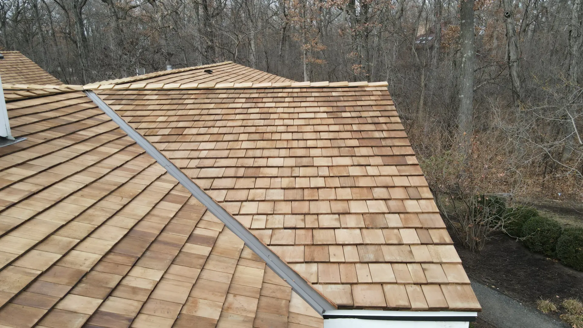 Bubble skylights on brown roof