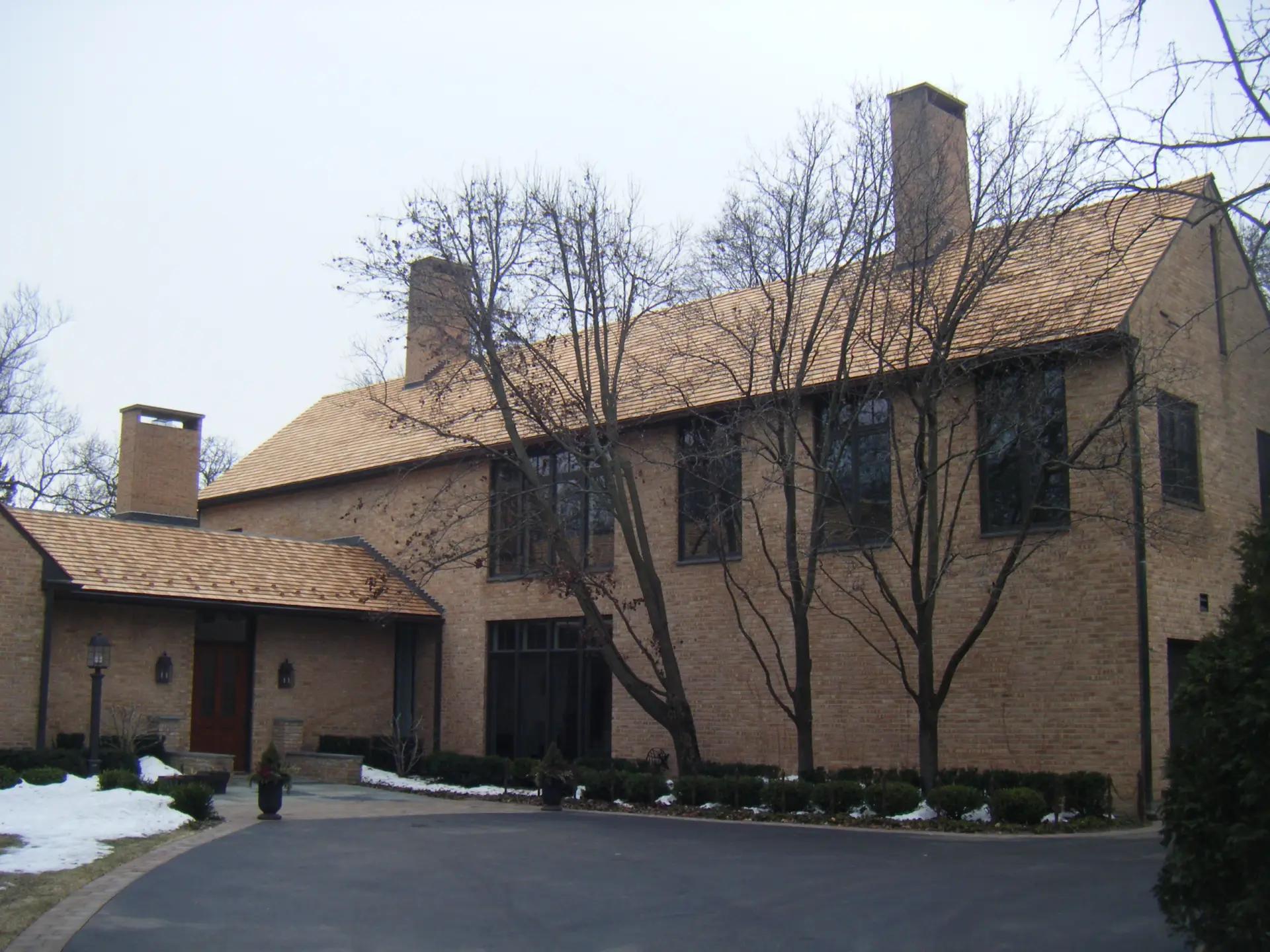 Bubble skylights on brown roof