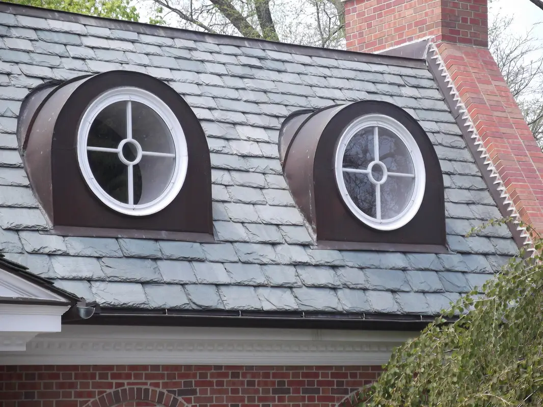 Bubble skylights on brown roof