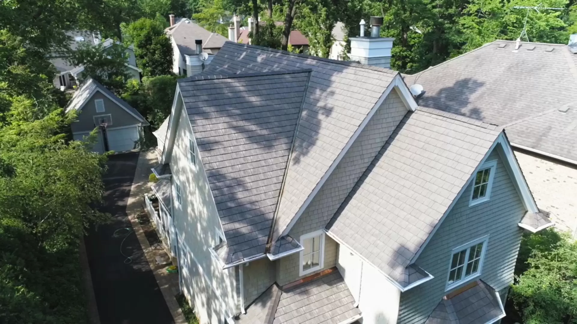 Bubble skylights on brown roof