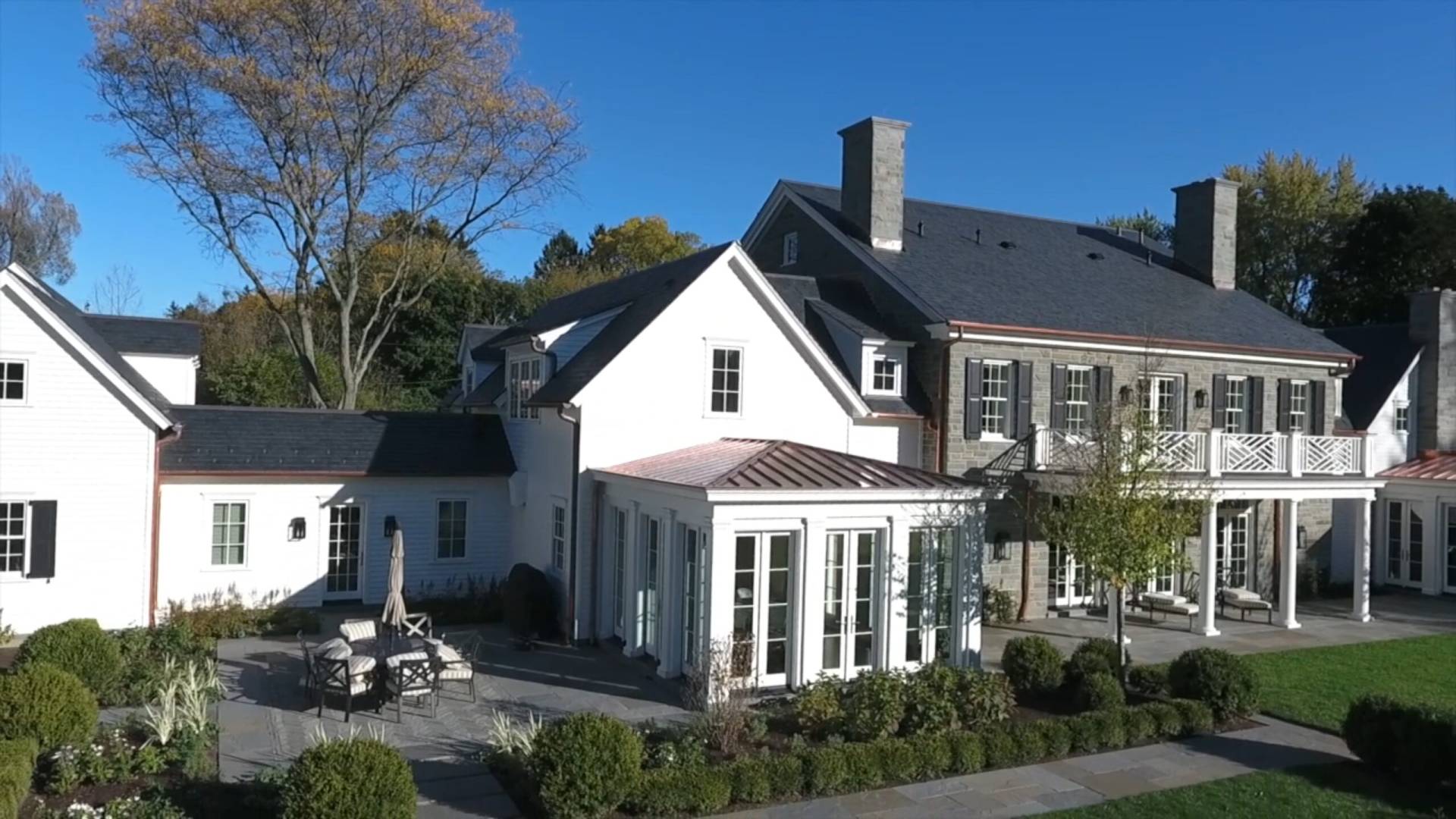 Bubble skylights on brown roof