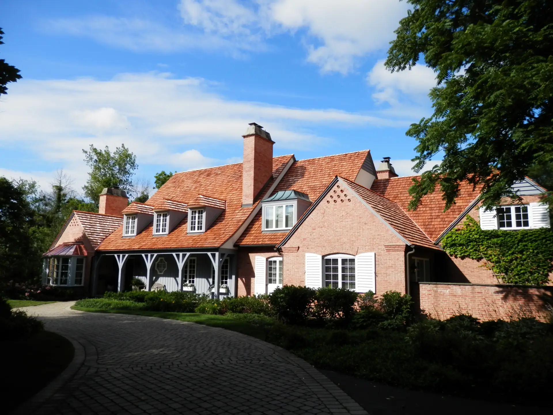 Bubble skylights on brown roof
