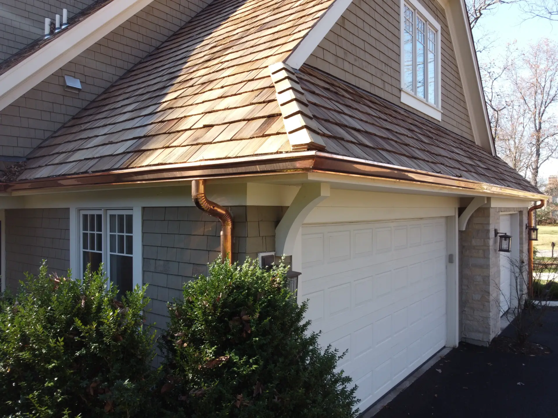 Bubble skylights on brown roof