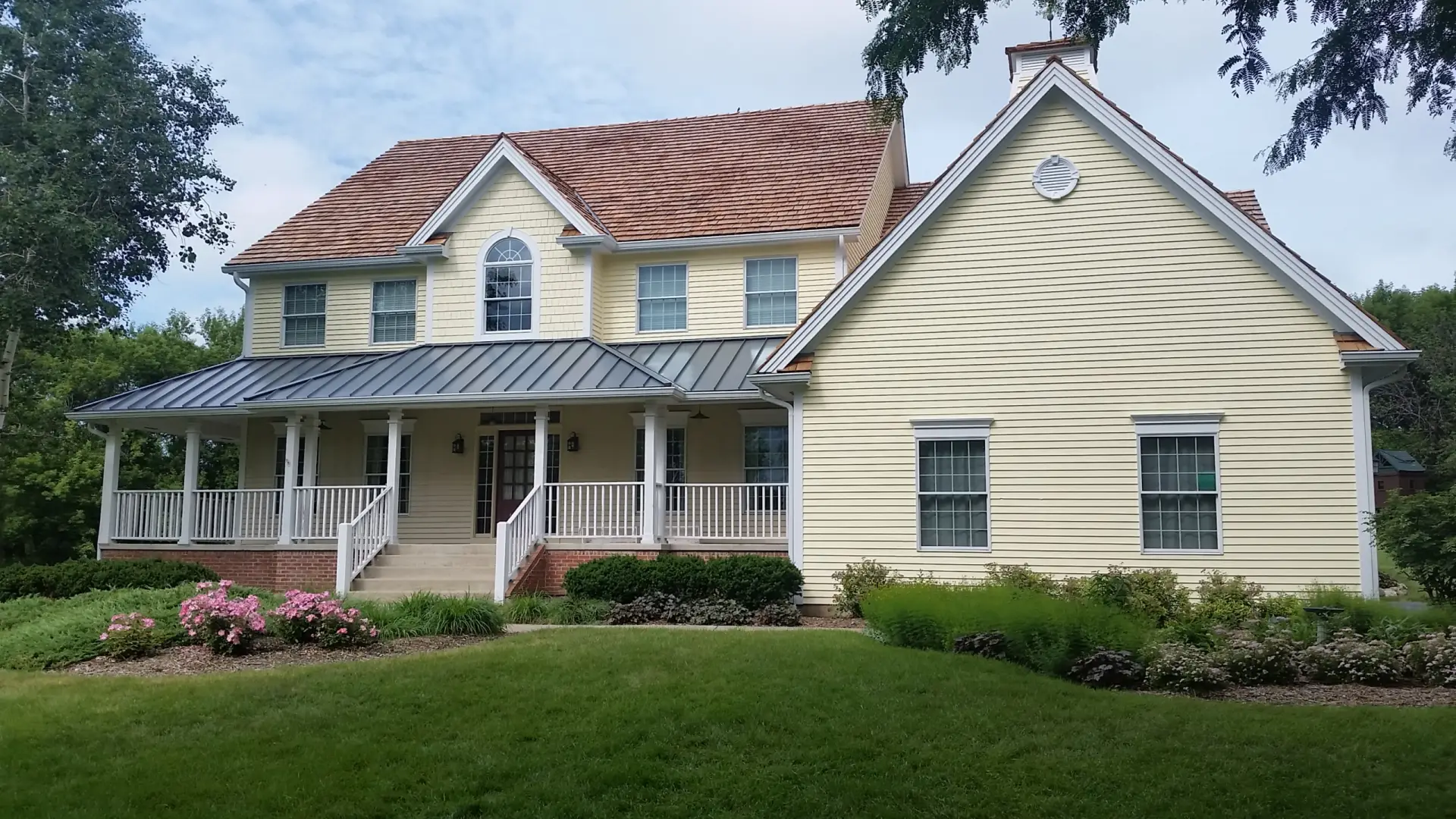 Bubble skylights on brown roof