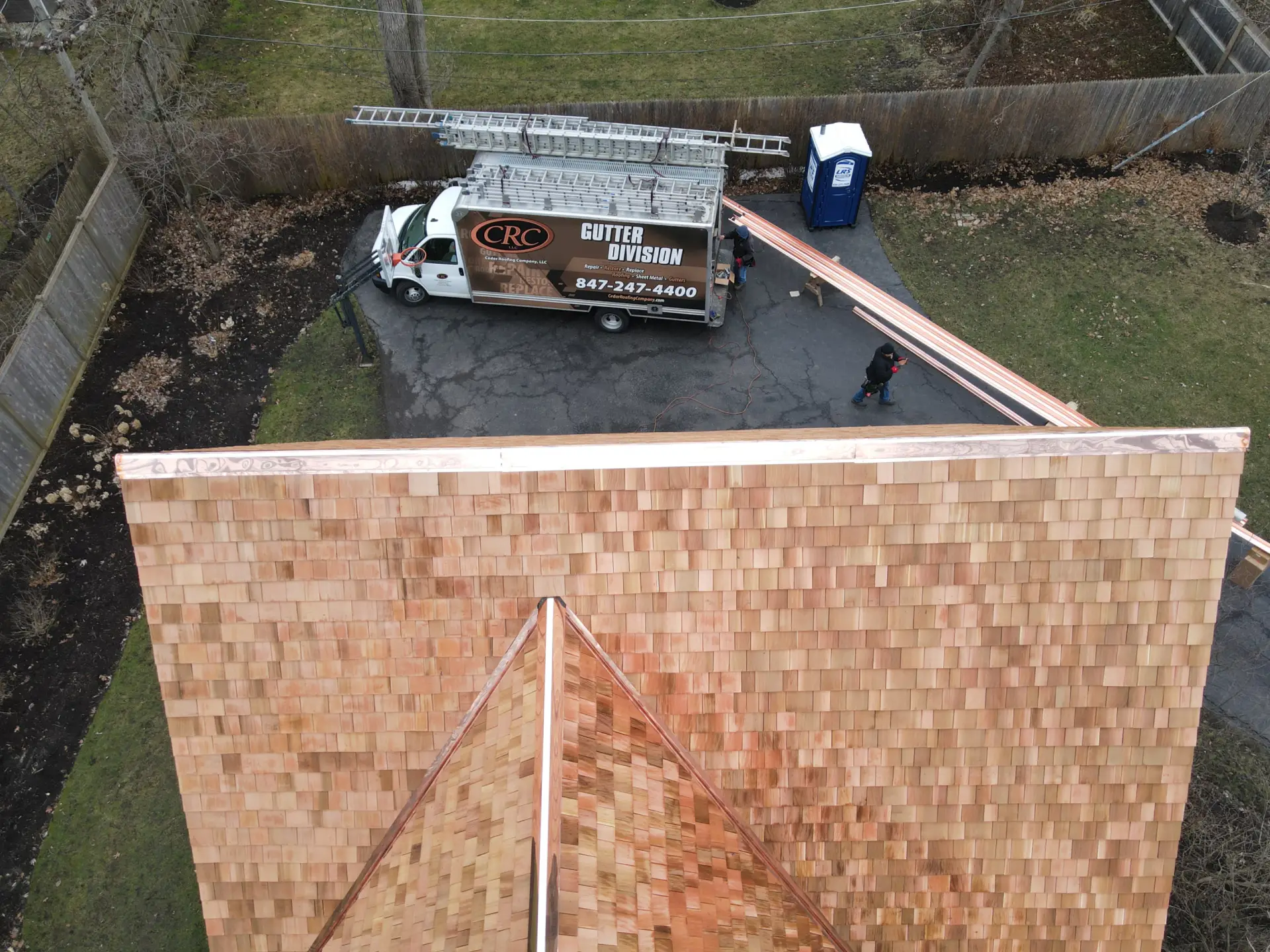 Bubble skylights on brown roof