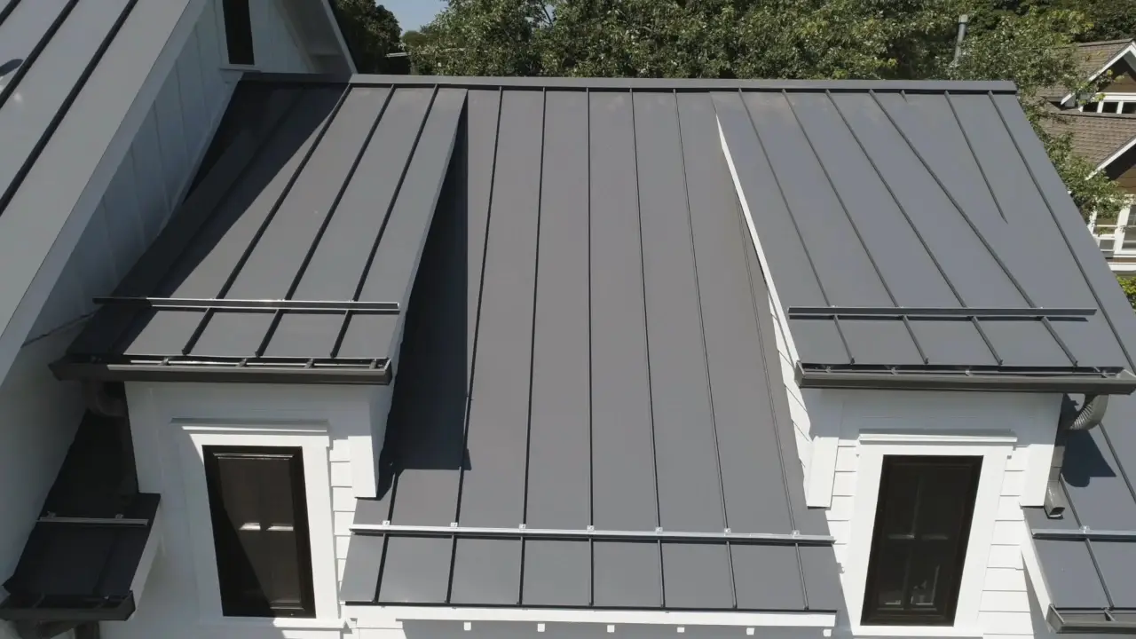 Bubble skylights on brown roof