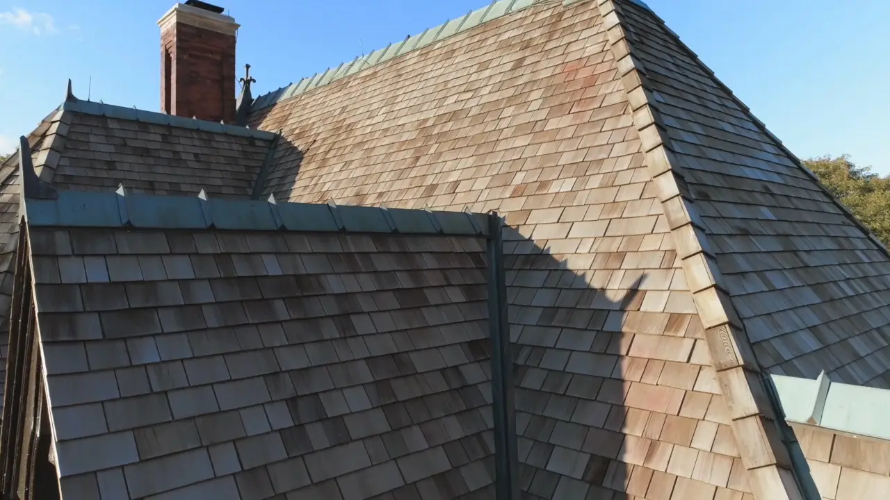 Bubble skylights on brown roof