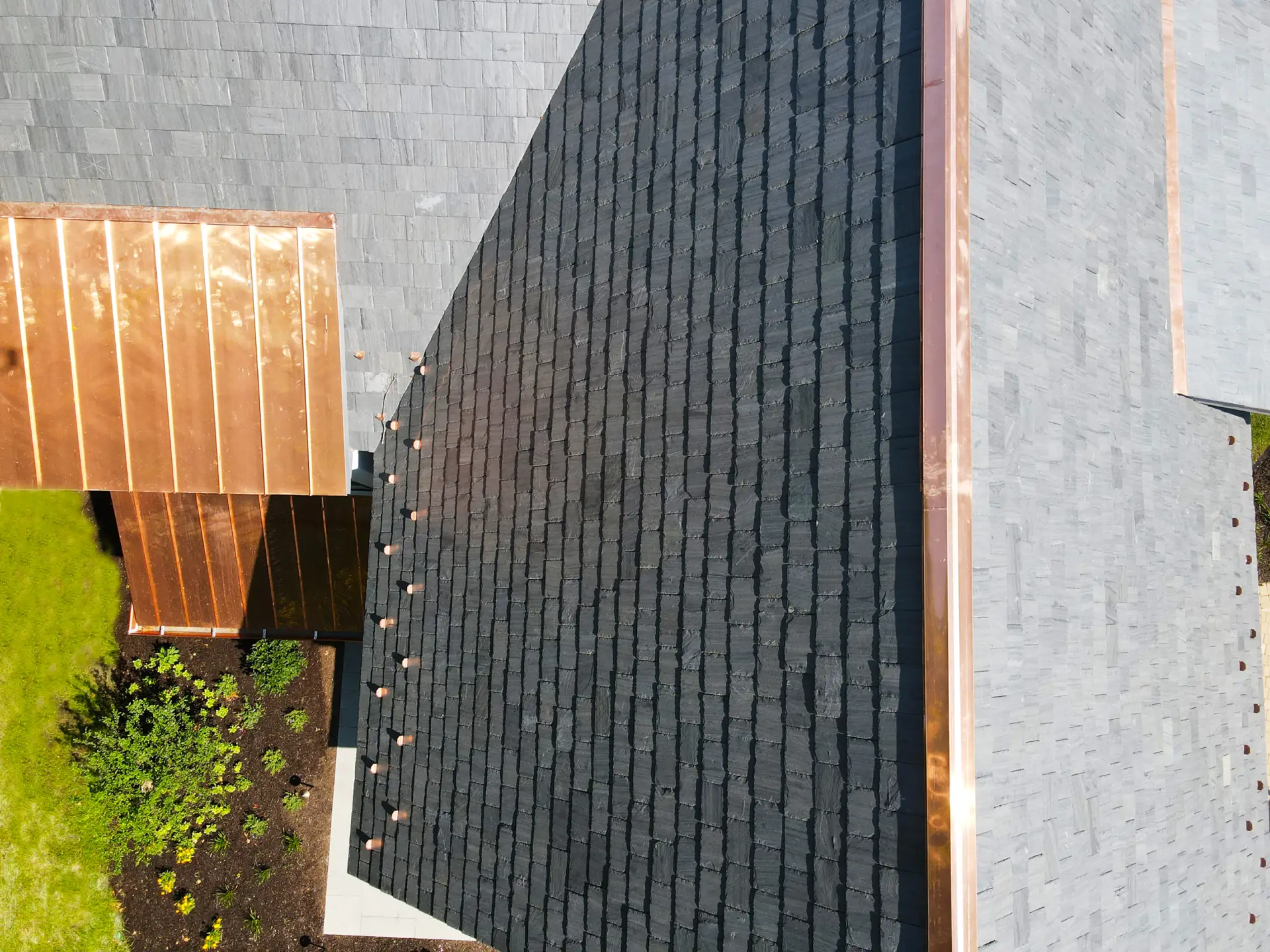 Bubble skylights on brown roof